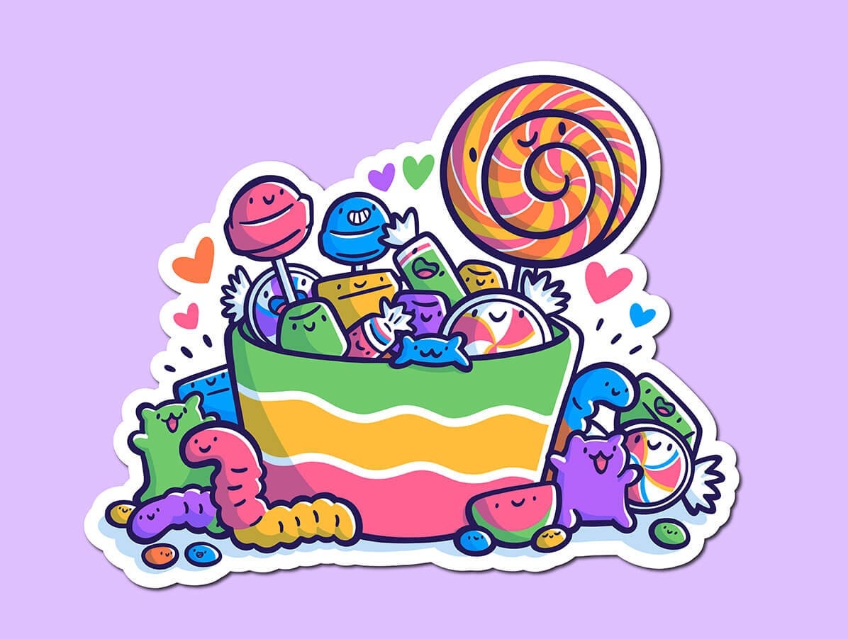 Bowl of Candy Sticker