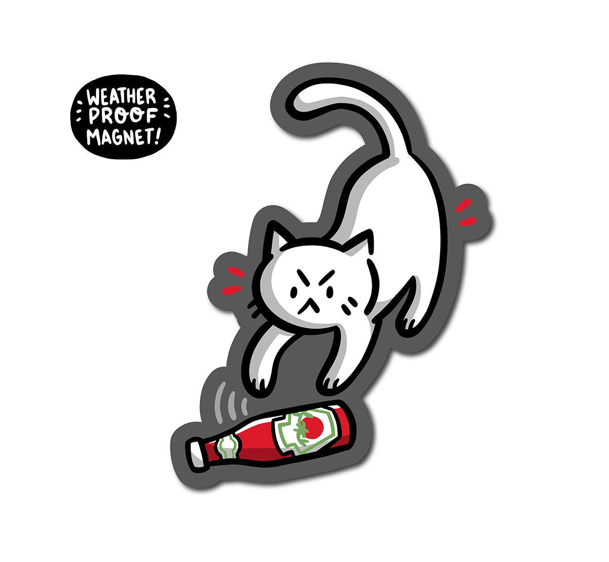 Ketchup Cat Magnet
