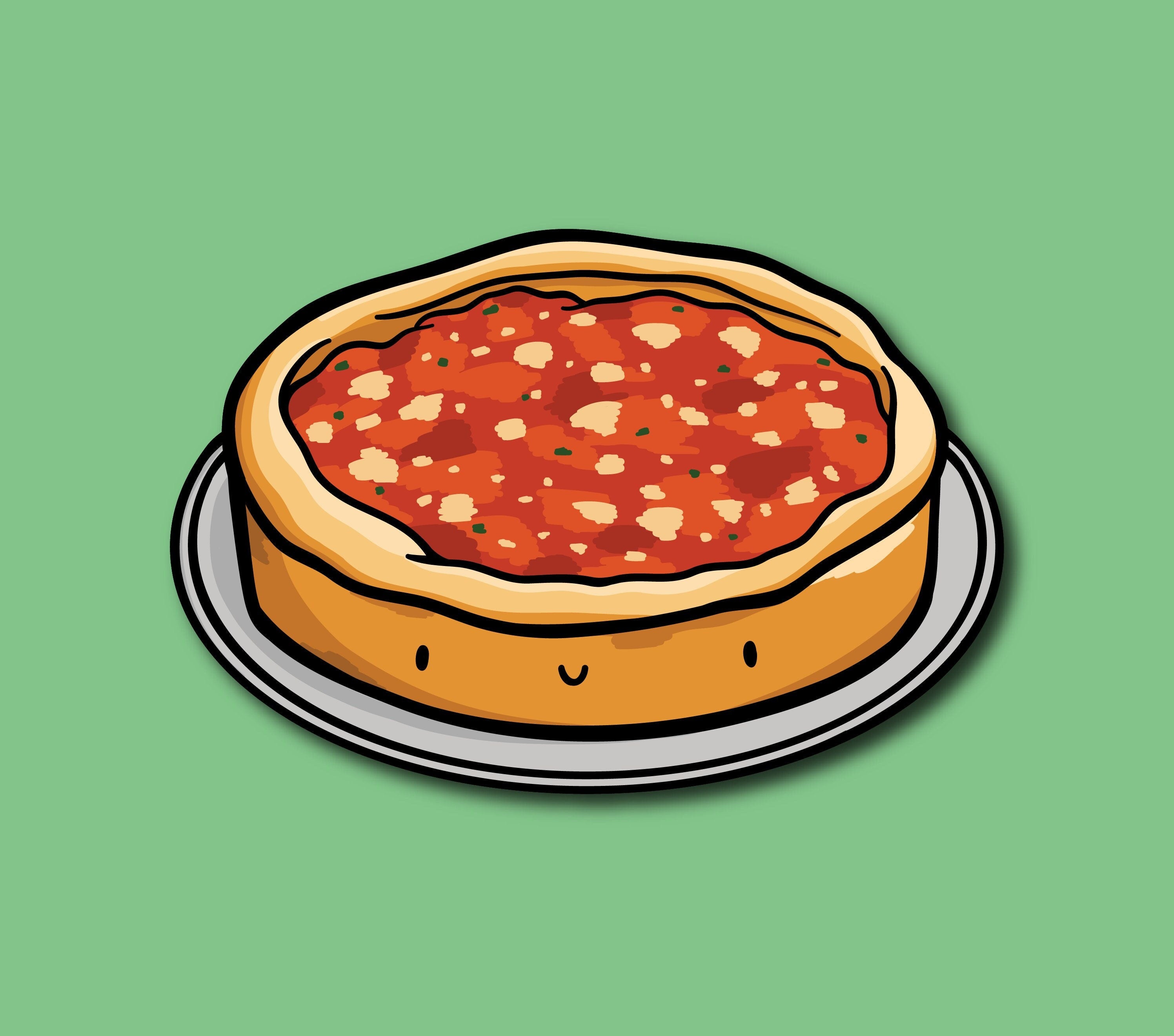 Chicago Deep Dish Pizza Sticker