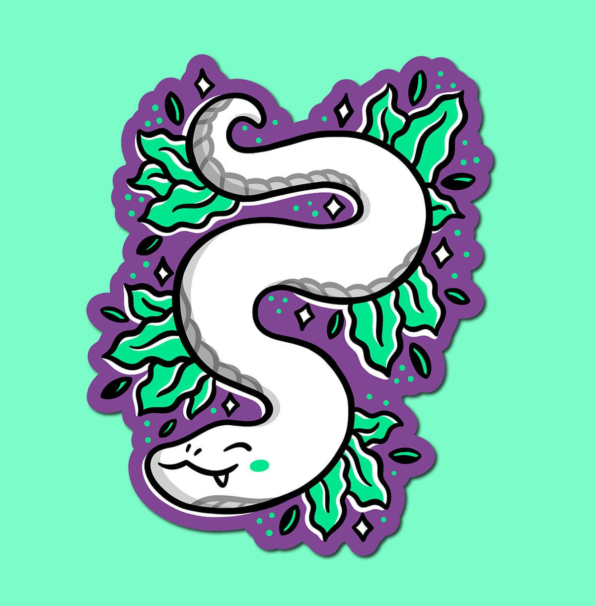 White Snake Sticker