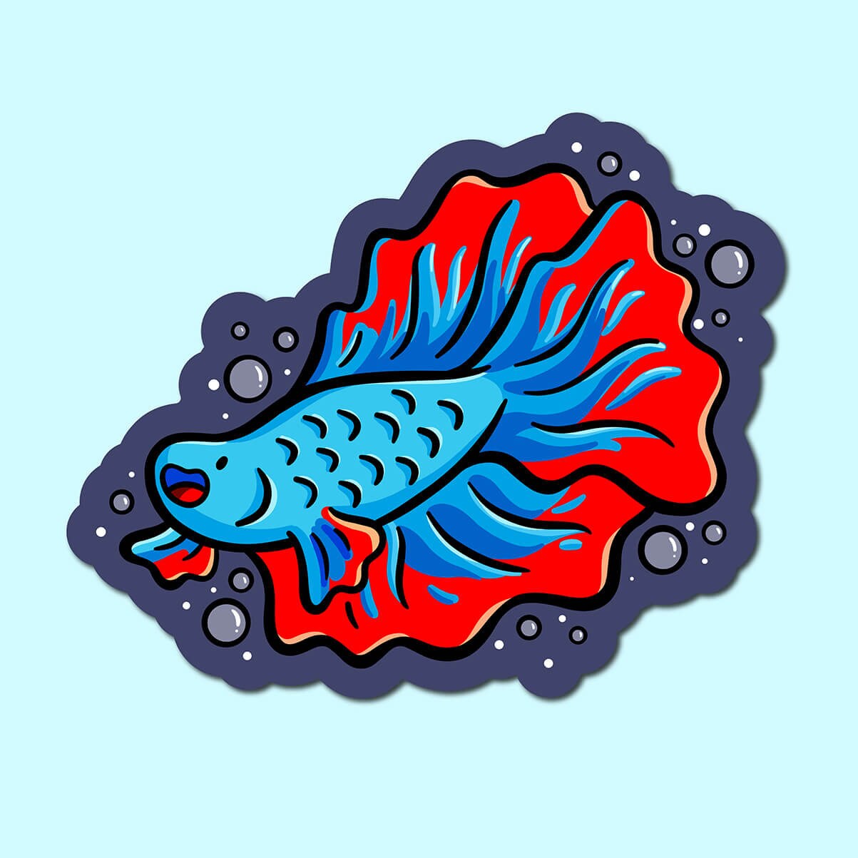 Betta Fish Sticker