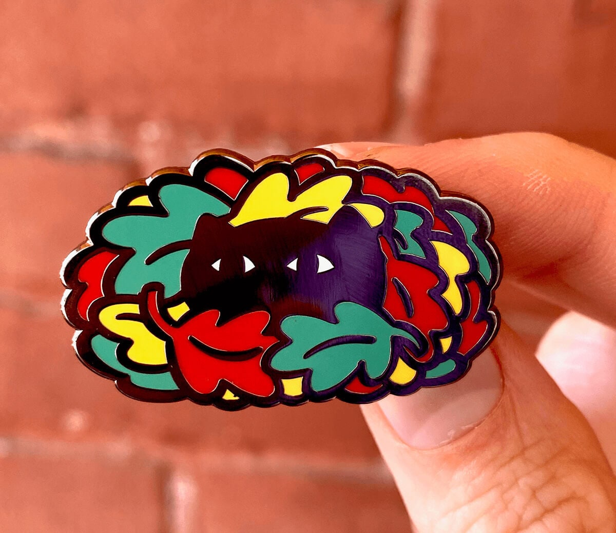 Leaf Cat Enamel Pin