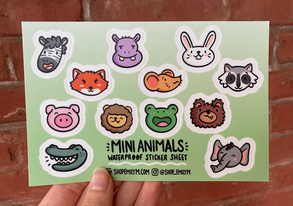 Mini Animals Sticker Sheet