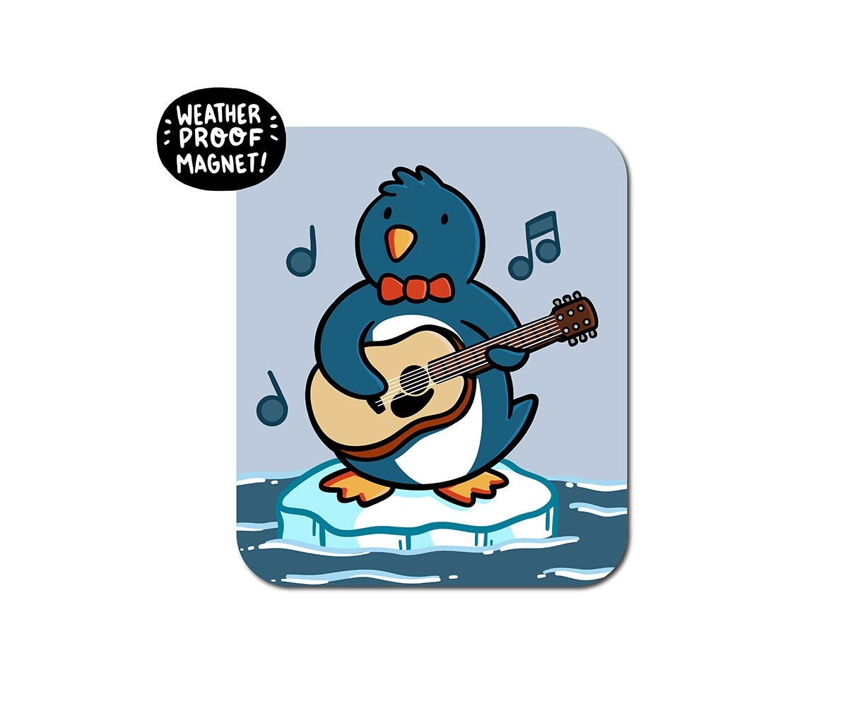 Guitar Penguin Magnet