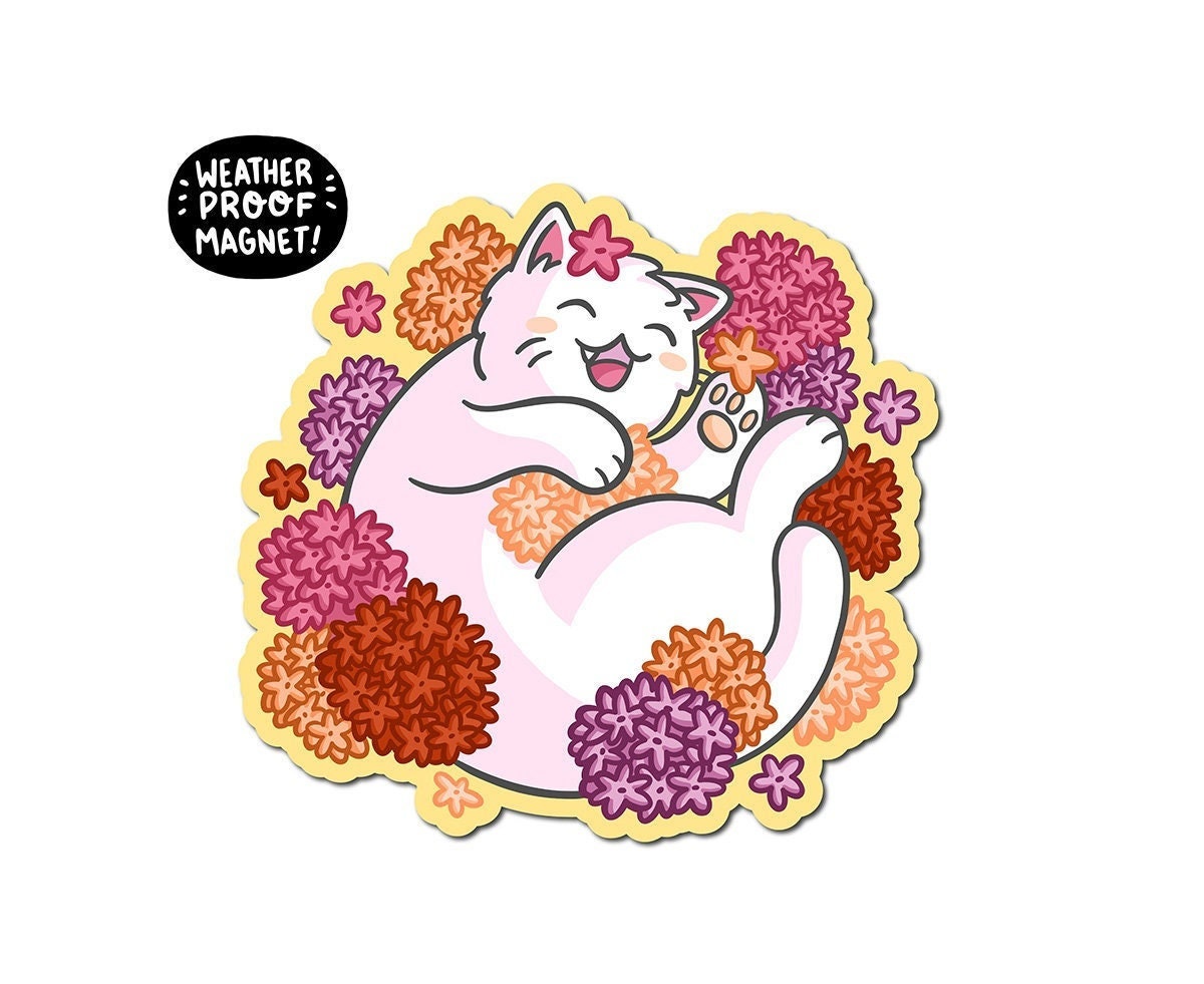 Flower Kitty Magnet