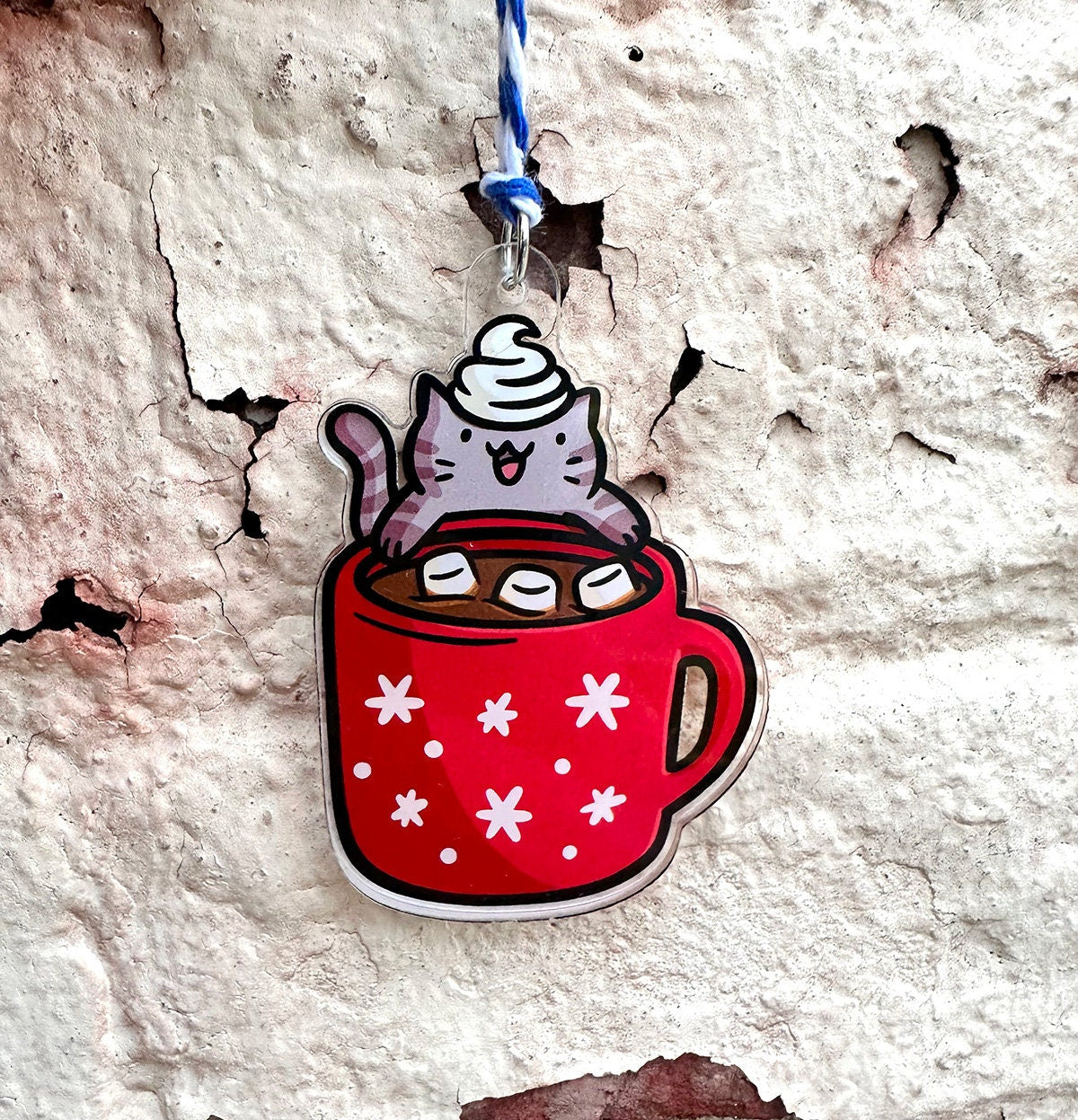 Hot Chocolate Cat Ornament