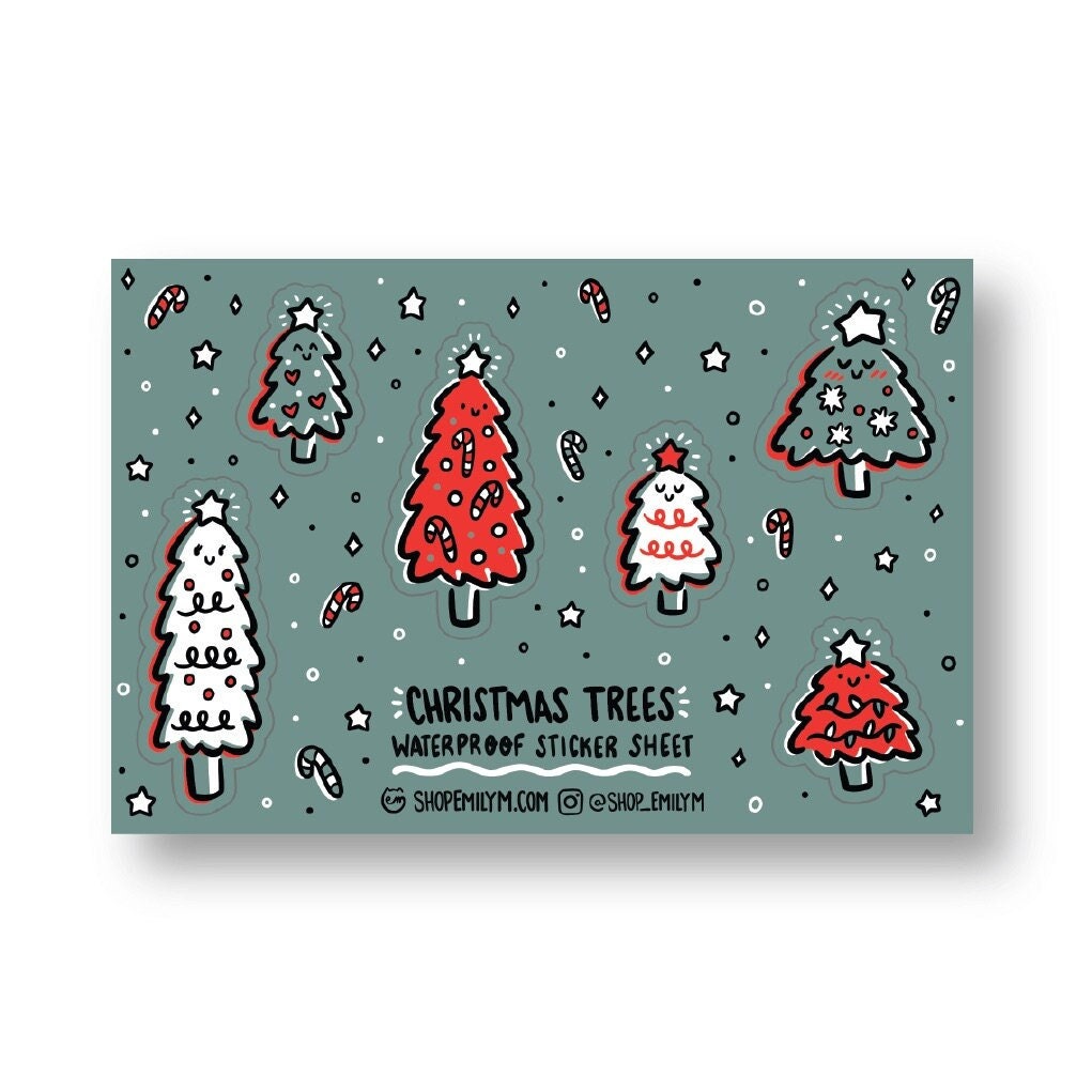 Christmas Trees Sticker Sheet