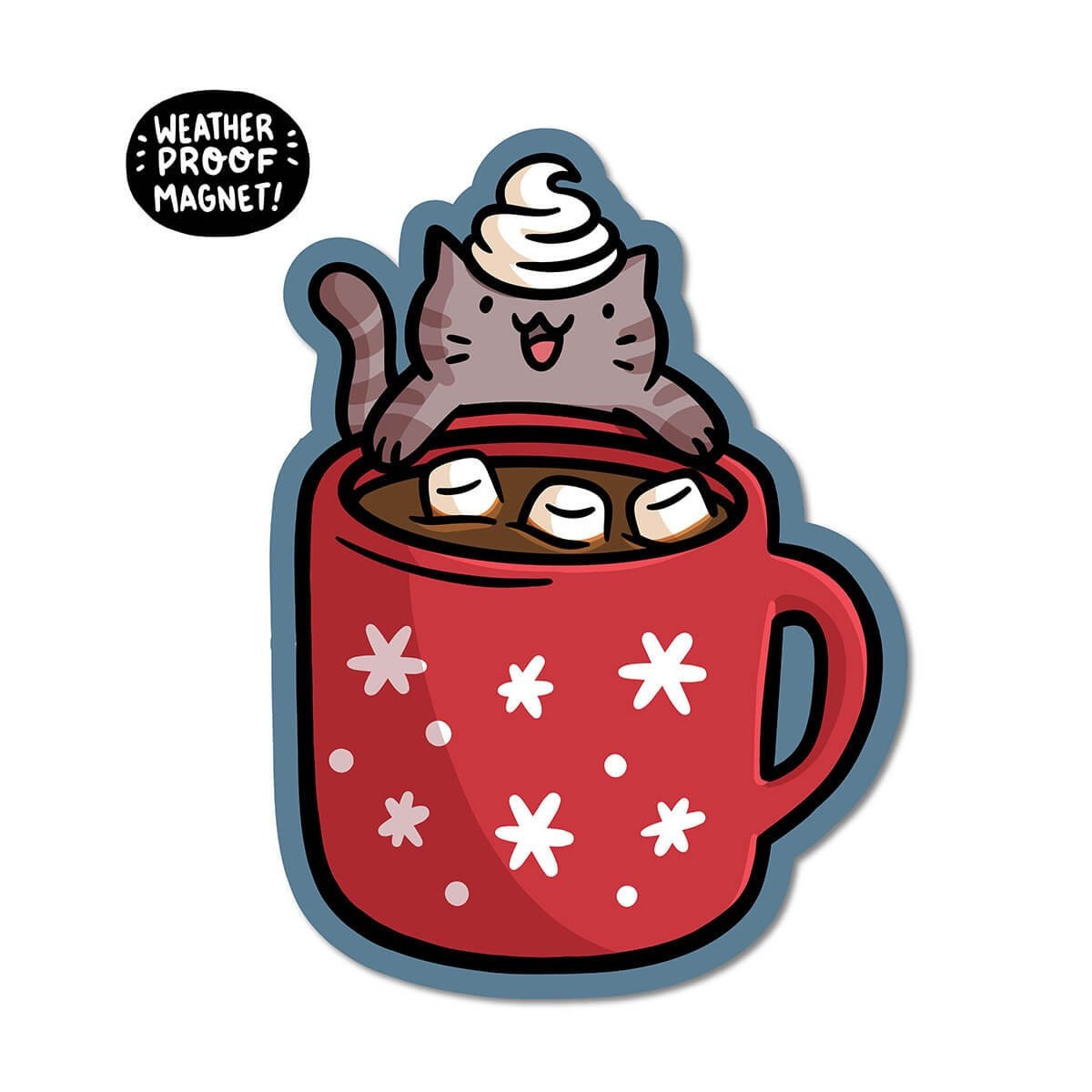 Hot Chocolate Cat Magnet