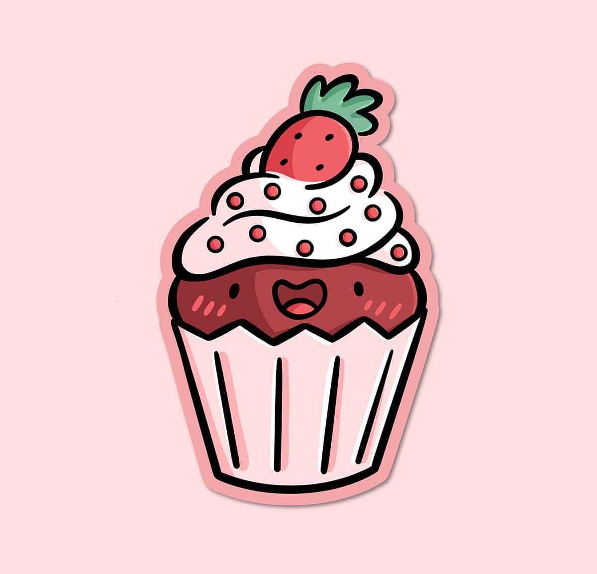 Red Velvet Cupcake Sticker