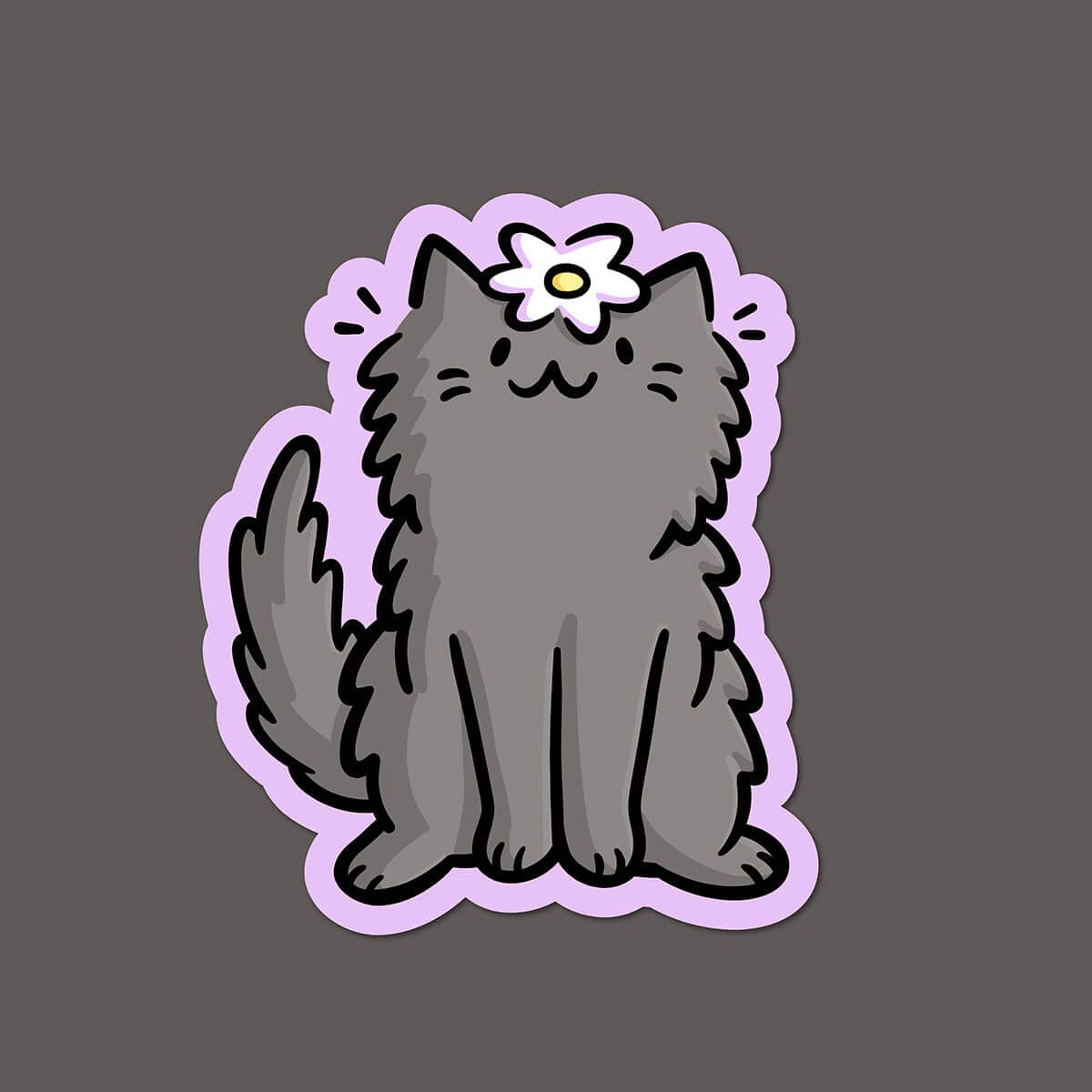 Daisy Cat Sticker