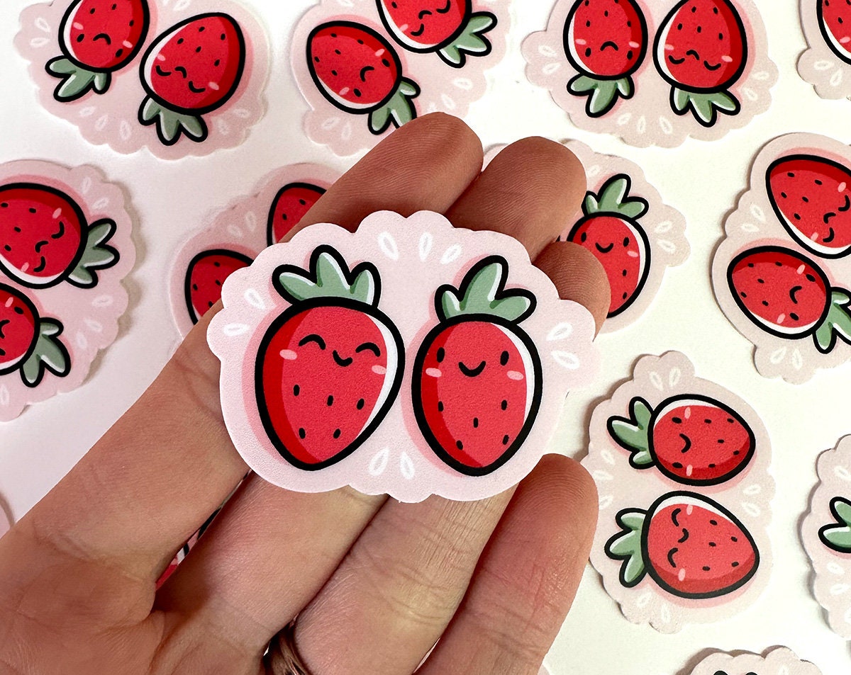 Strawberries Mini Sticker