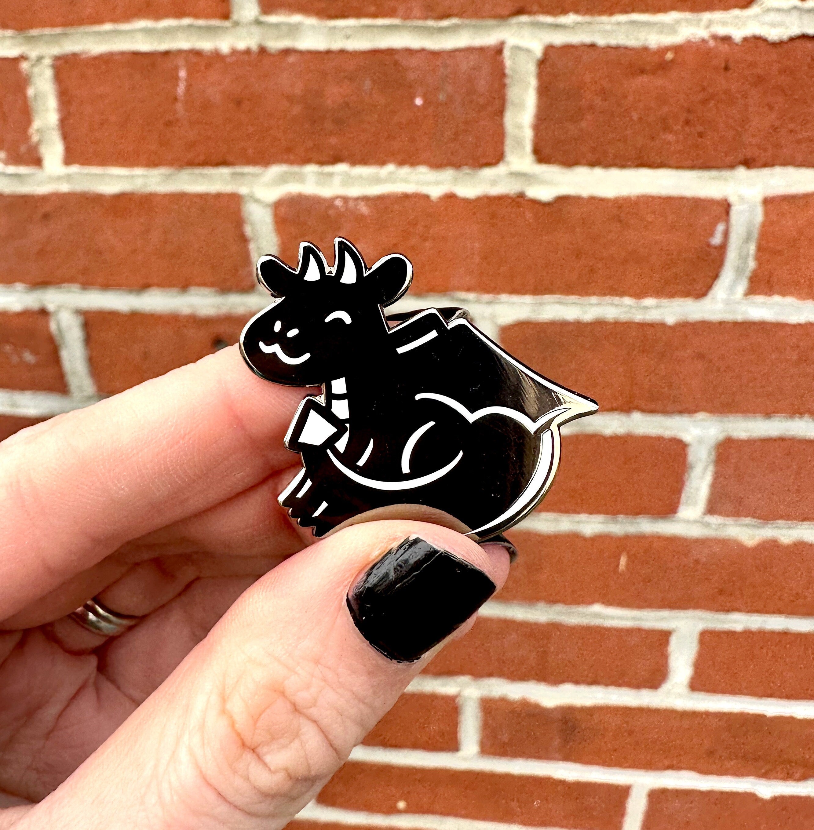 Black Dragon Enamel Pin