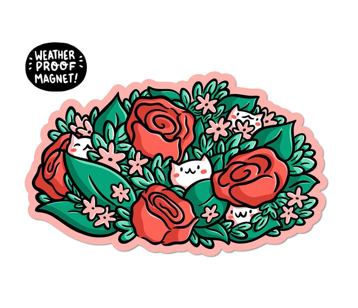 Rose Cats Magnet