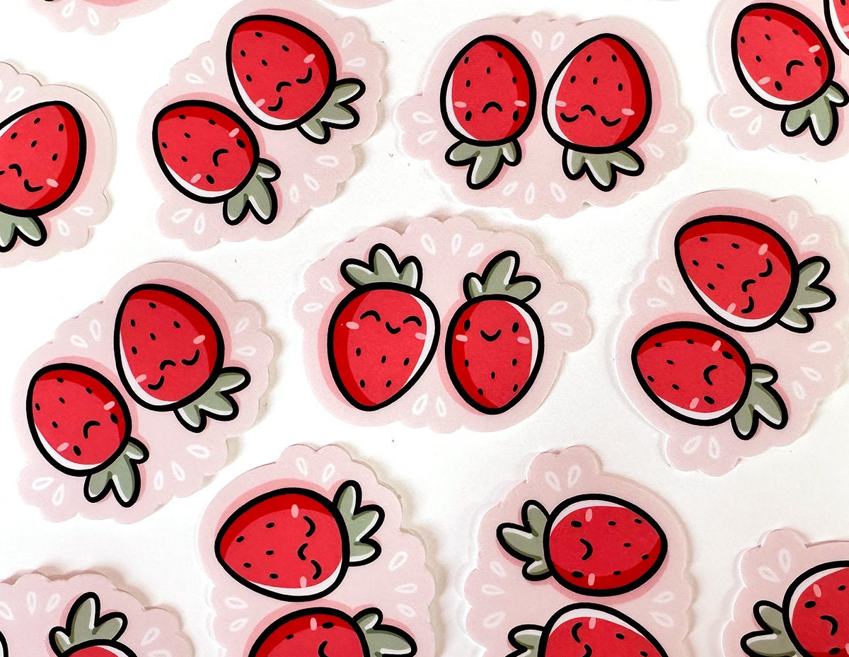 Strawberries Mini Sticker