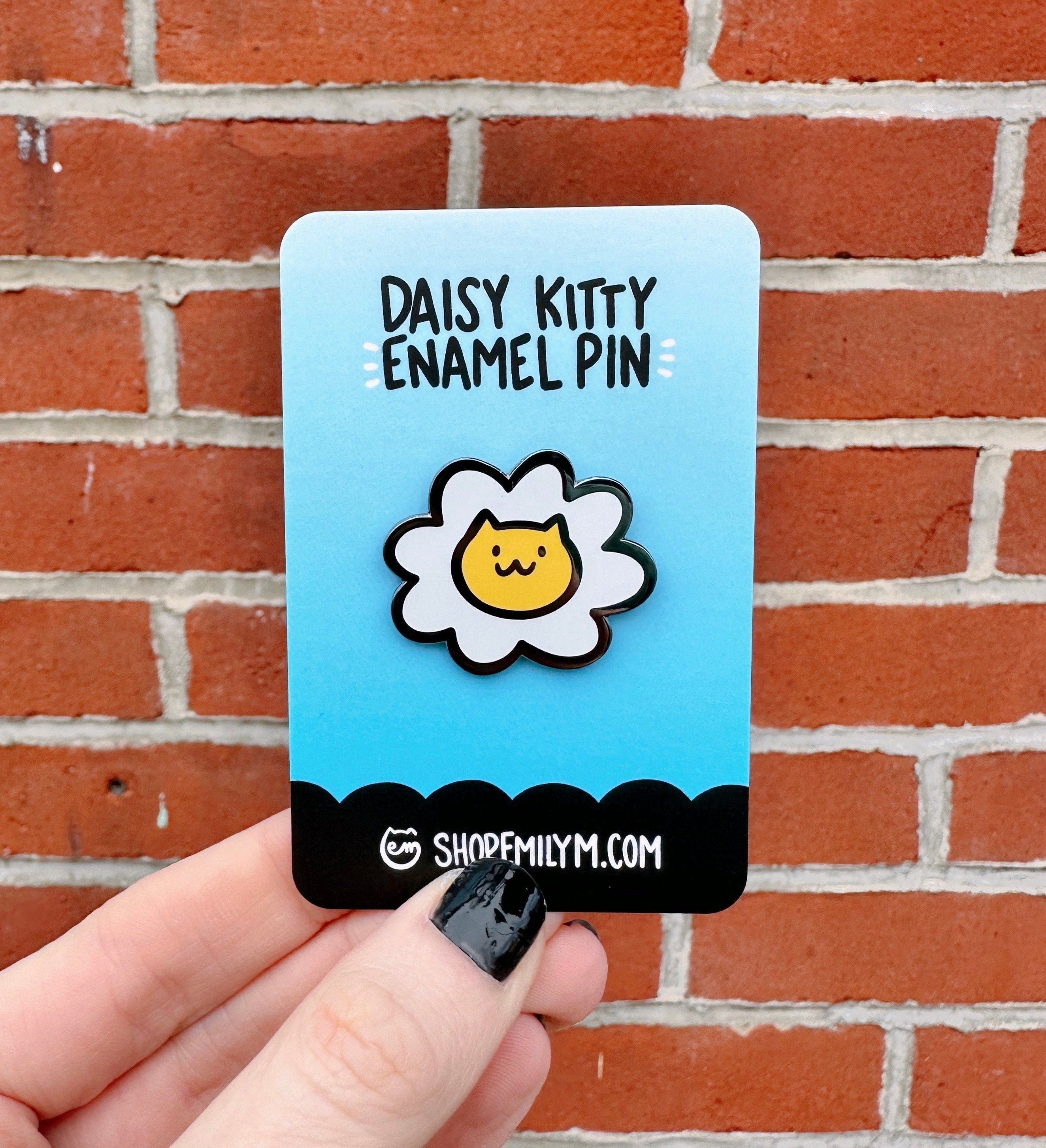 Daisy Cat Enamel Pin