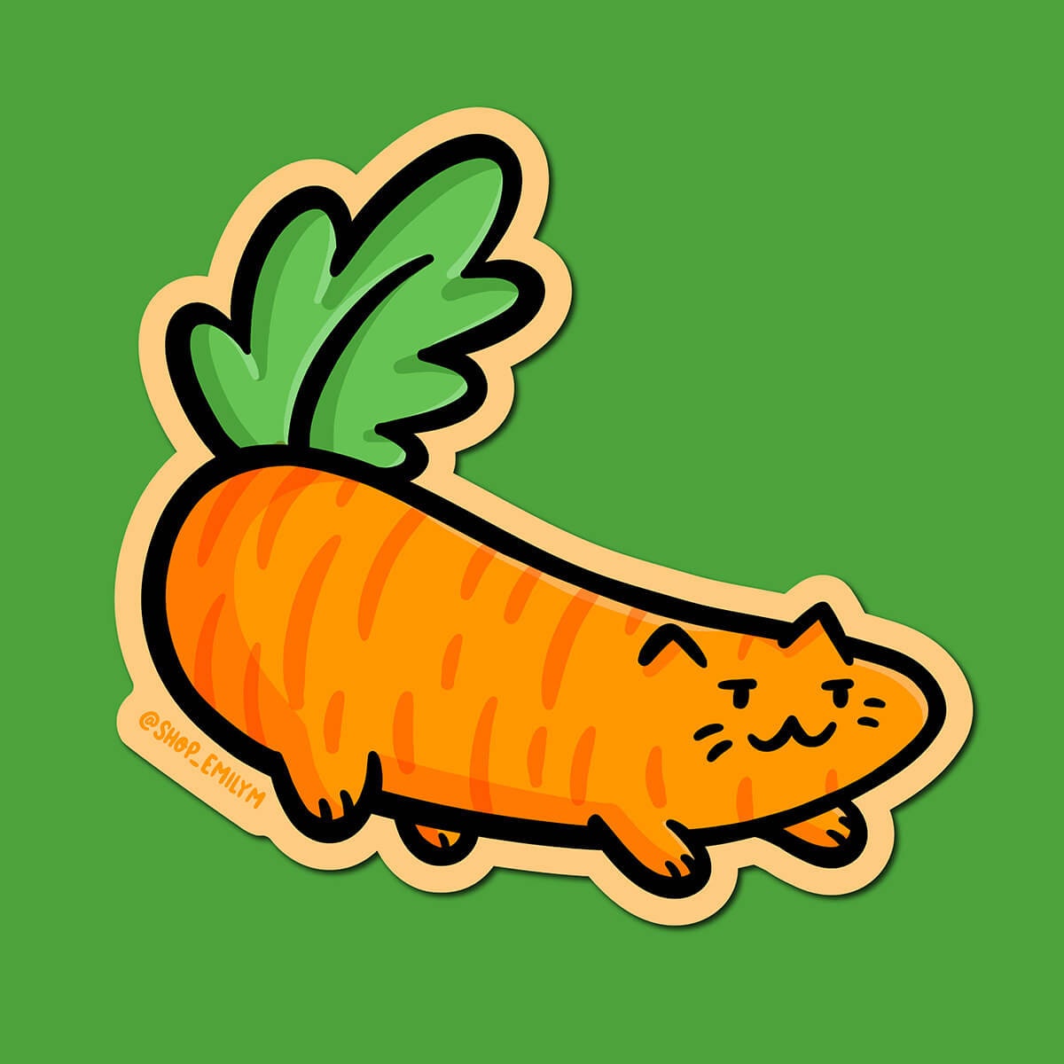 Carrot Cat Sticker