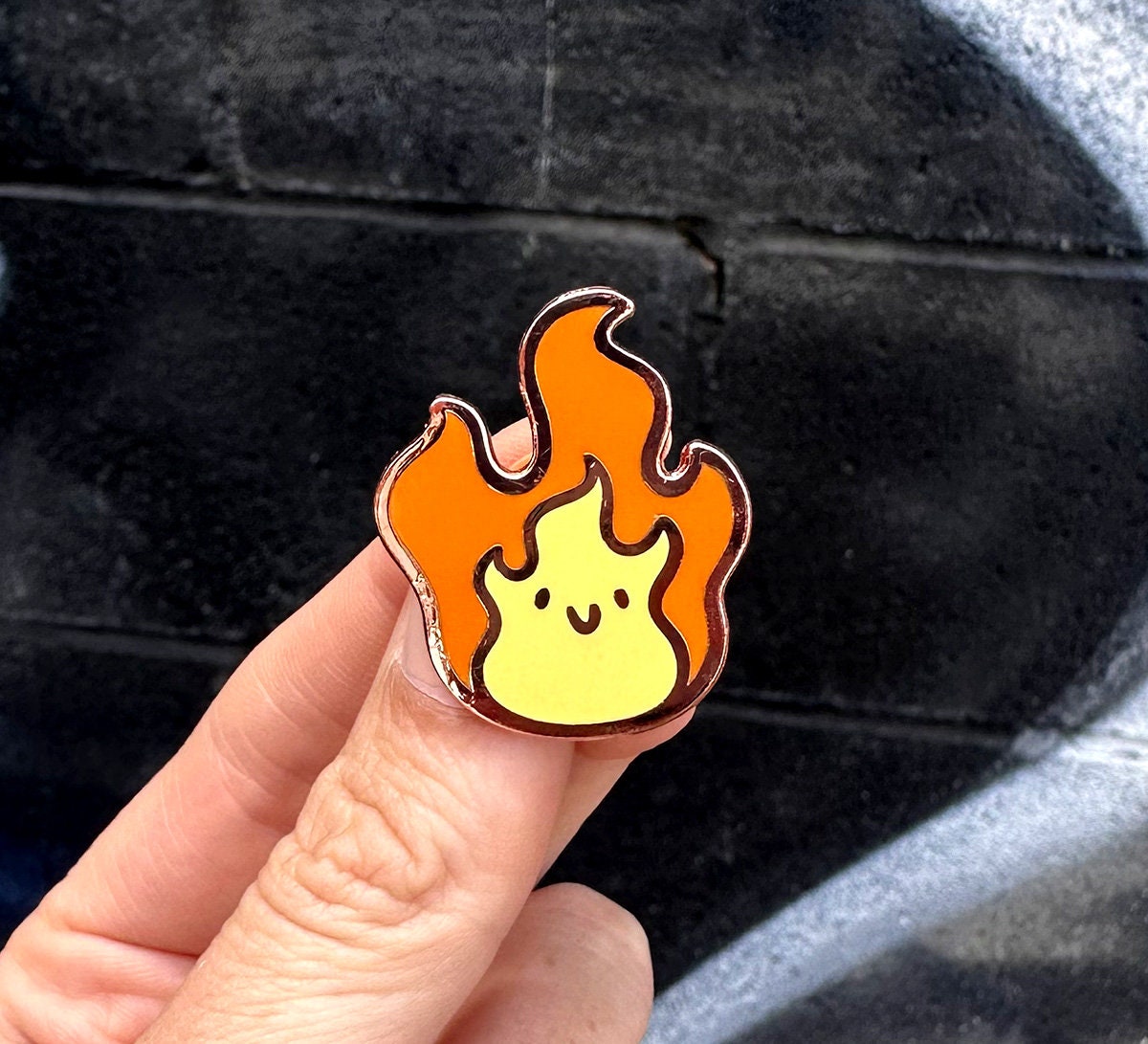 Flame Enamel Pin