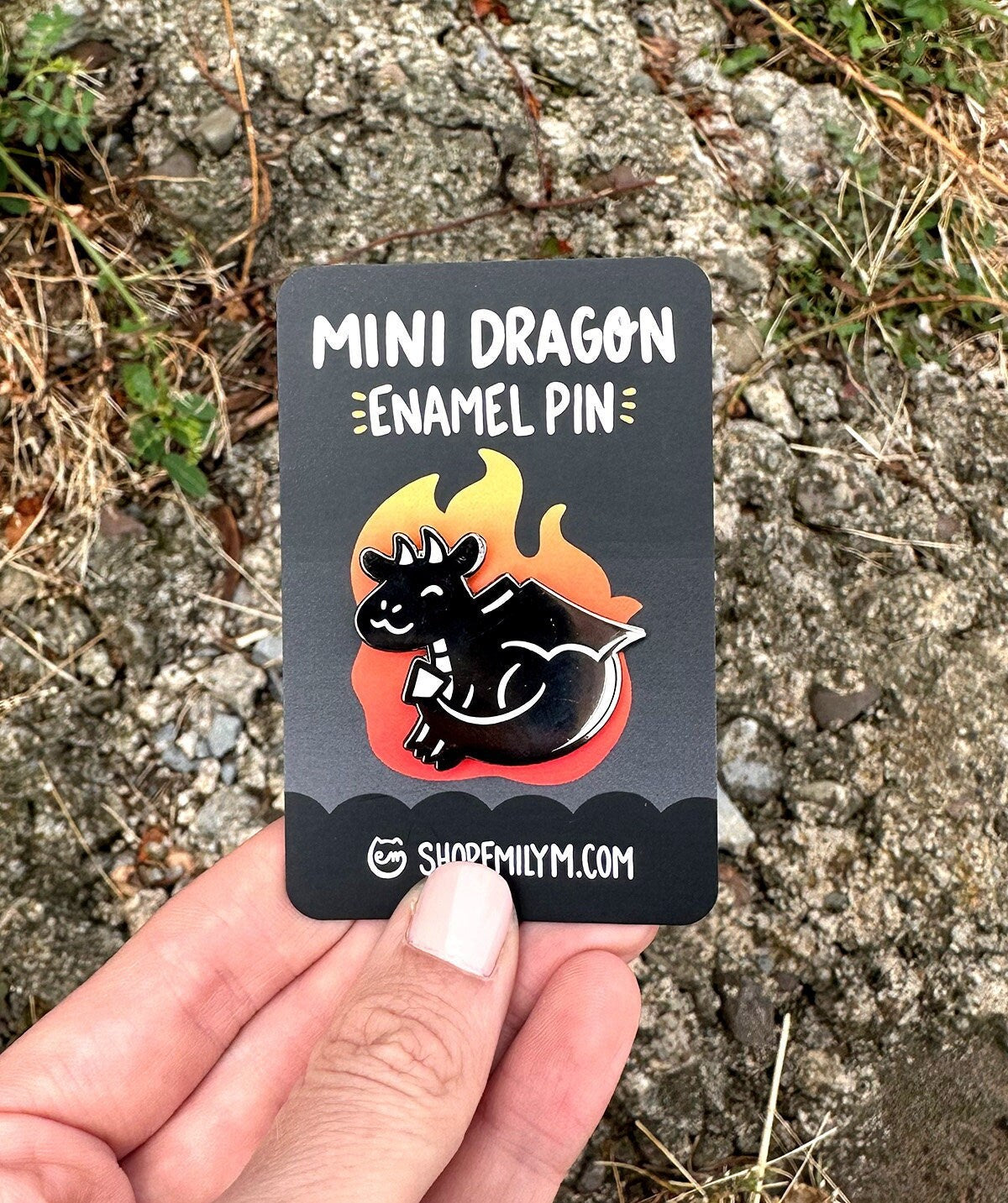 Black Dragon Enamel Pin