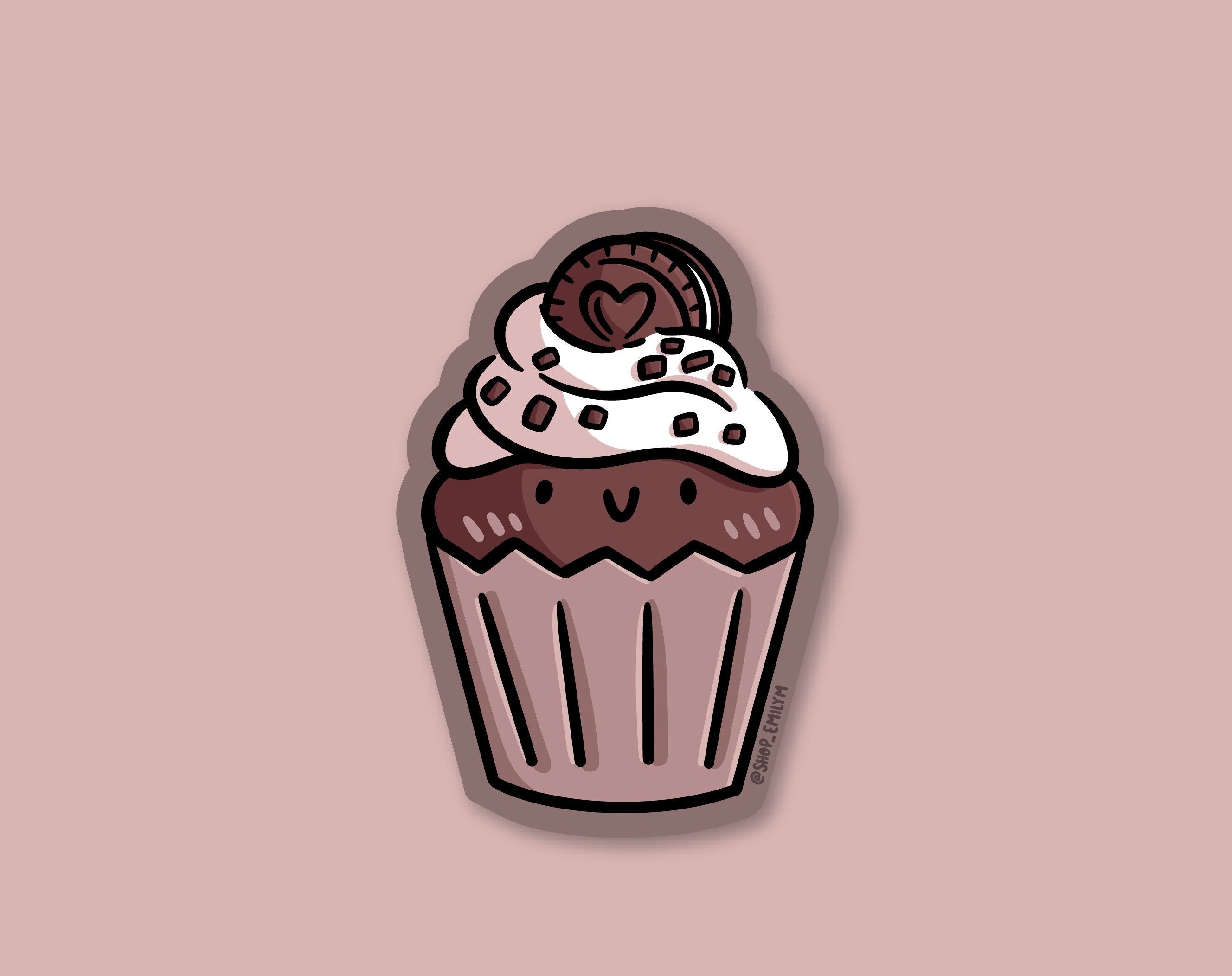 Chocolate Cupcake Sticker