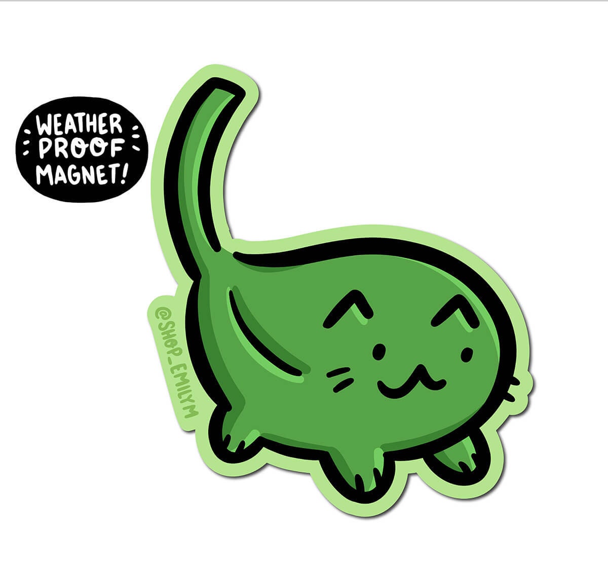 Spinach Cat Magnet