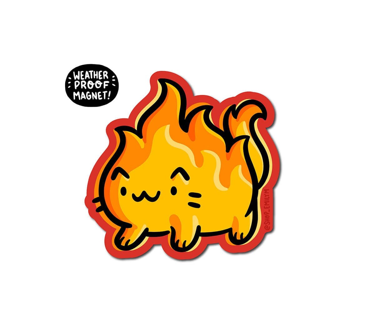 Flame Cat Magnet