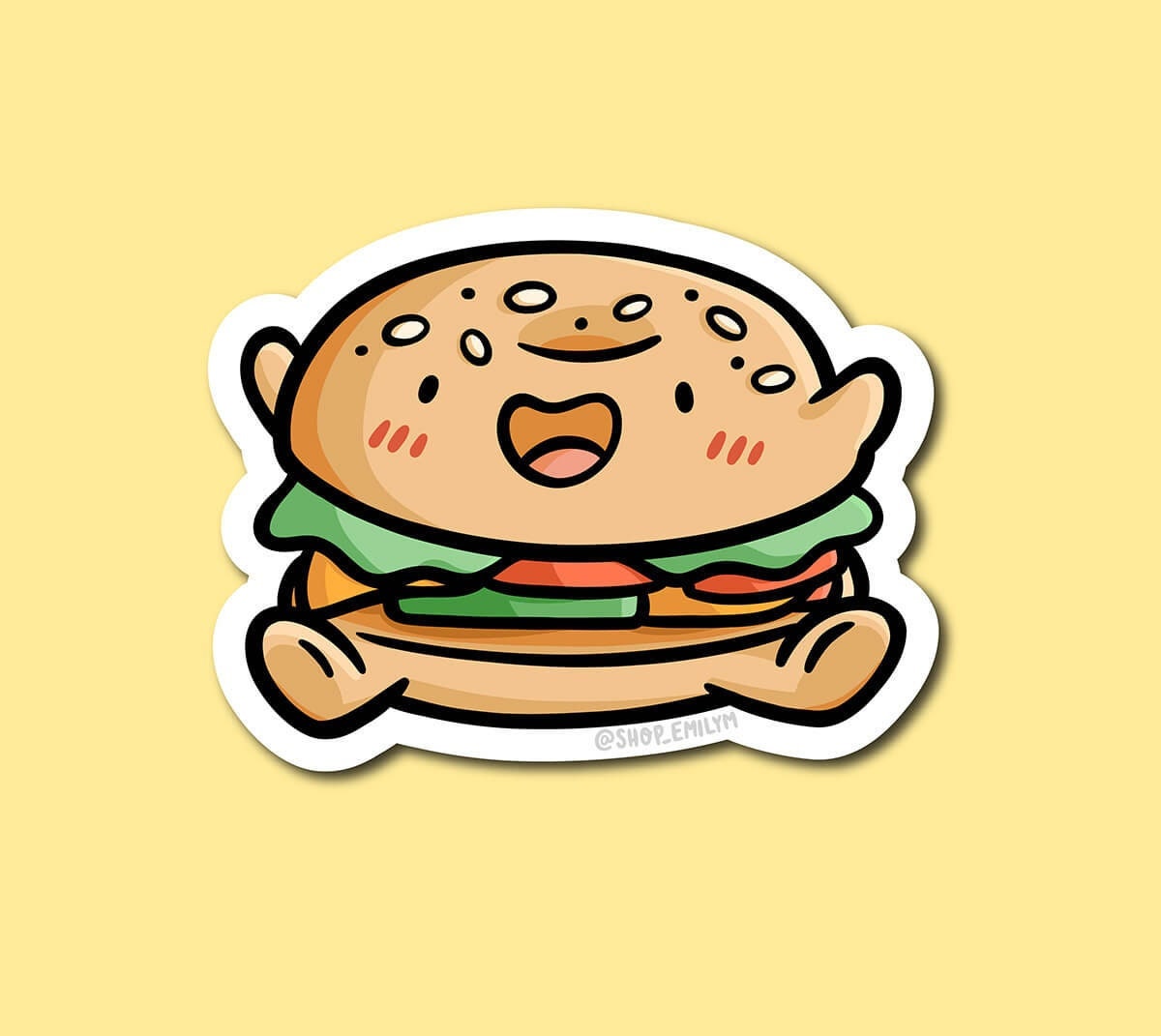 Bagel Sandwich Dude Sticker