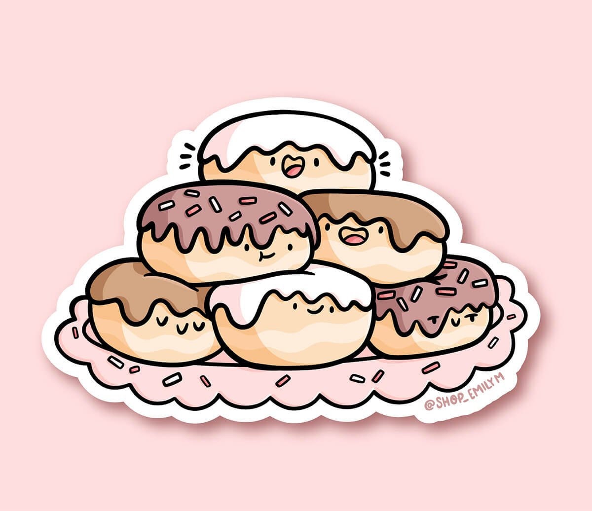 Plate of Donuts Sticker