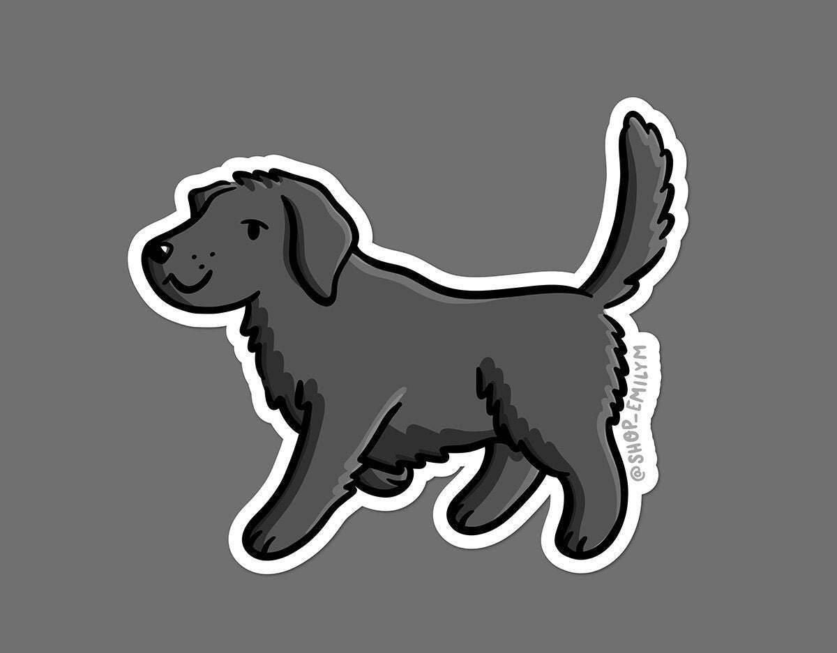 Labrador Retriever Sticker (Black)
