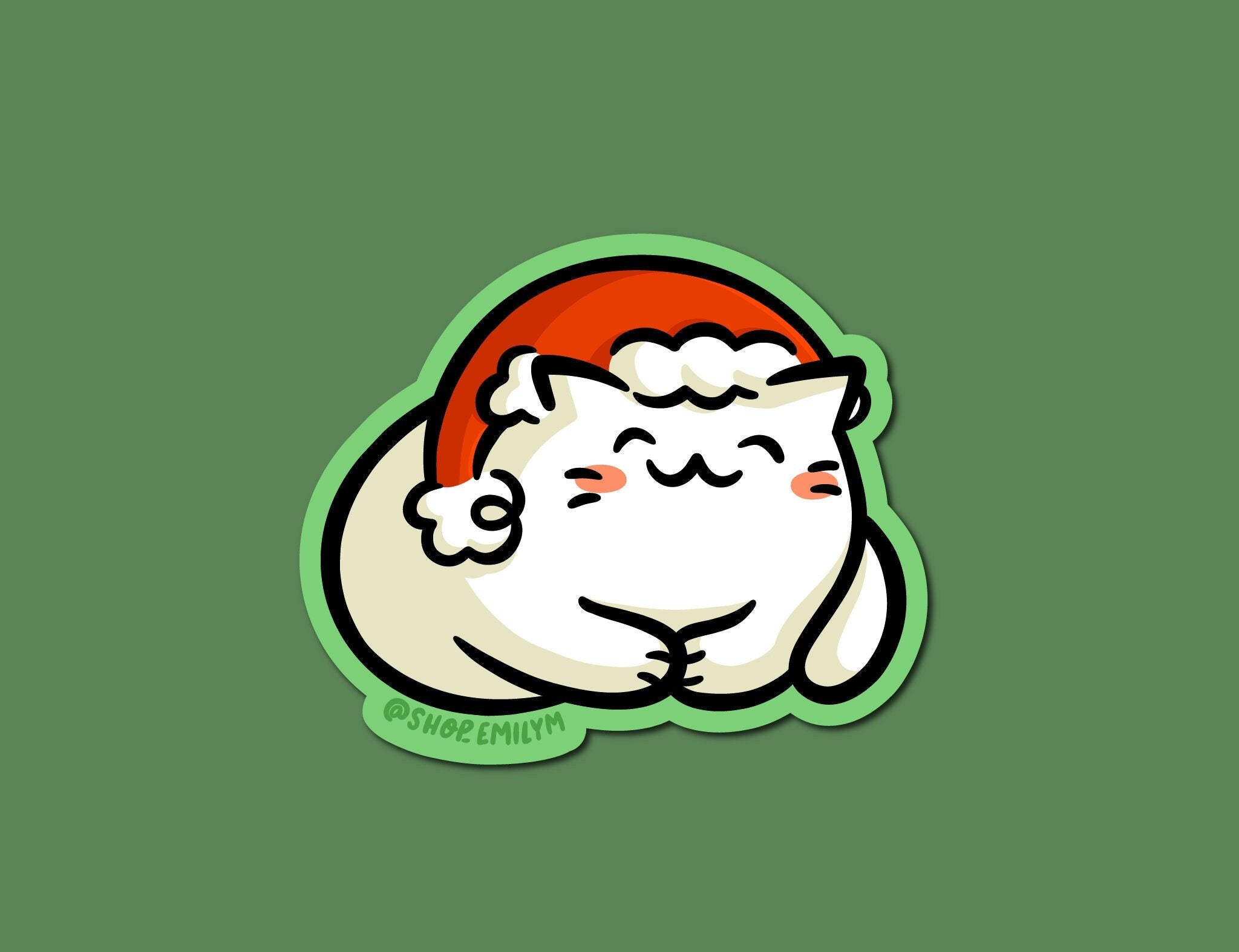Santa Kitty Sticker