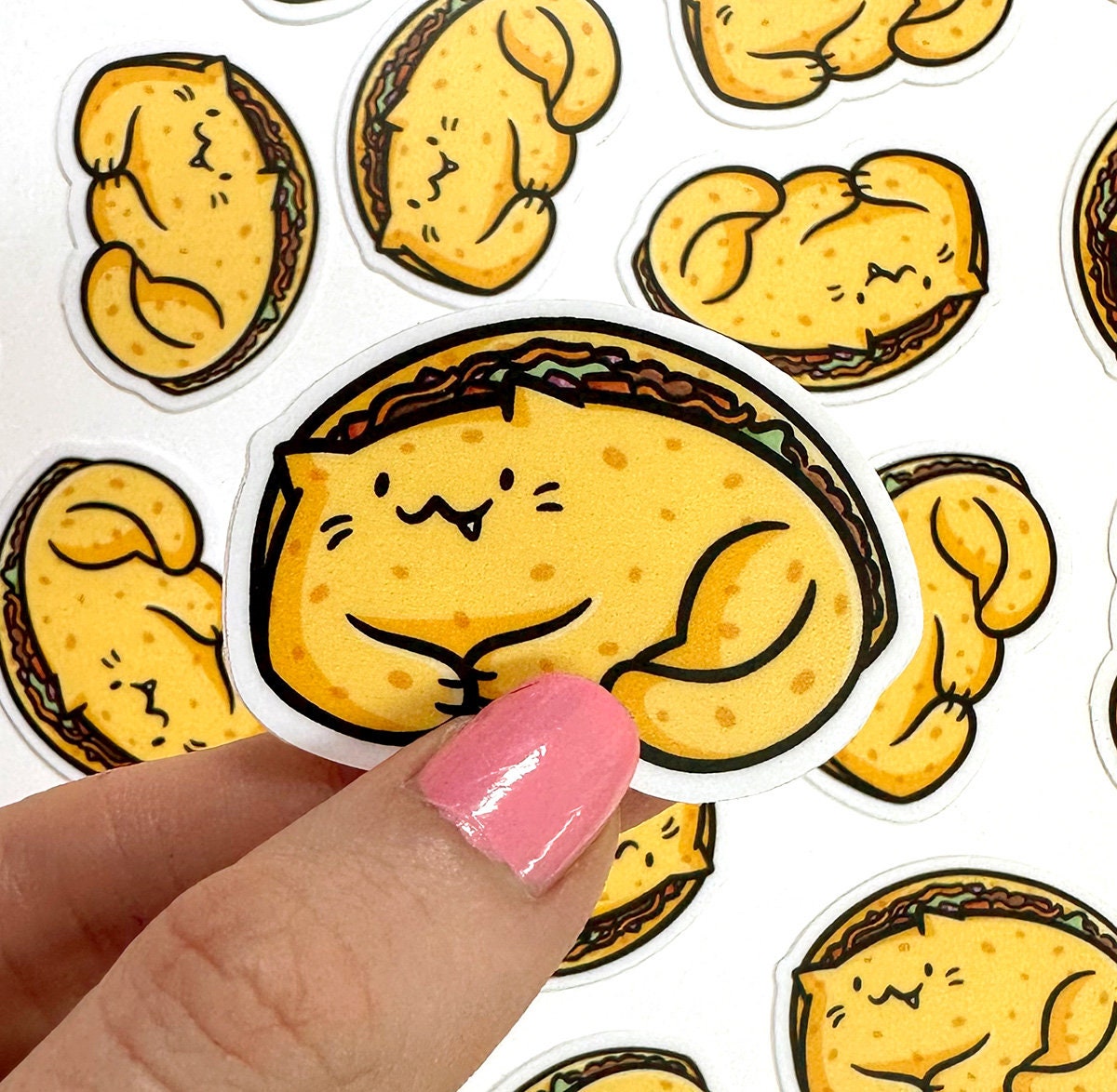 Taco Cat Mini Sticker