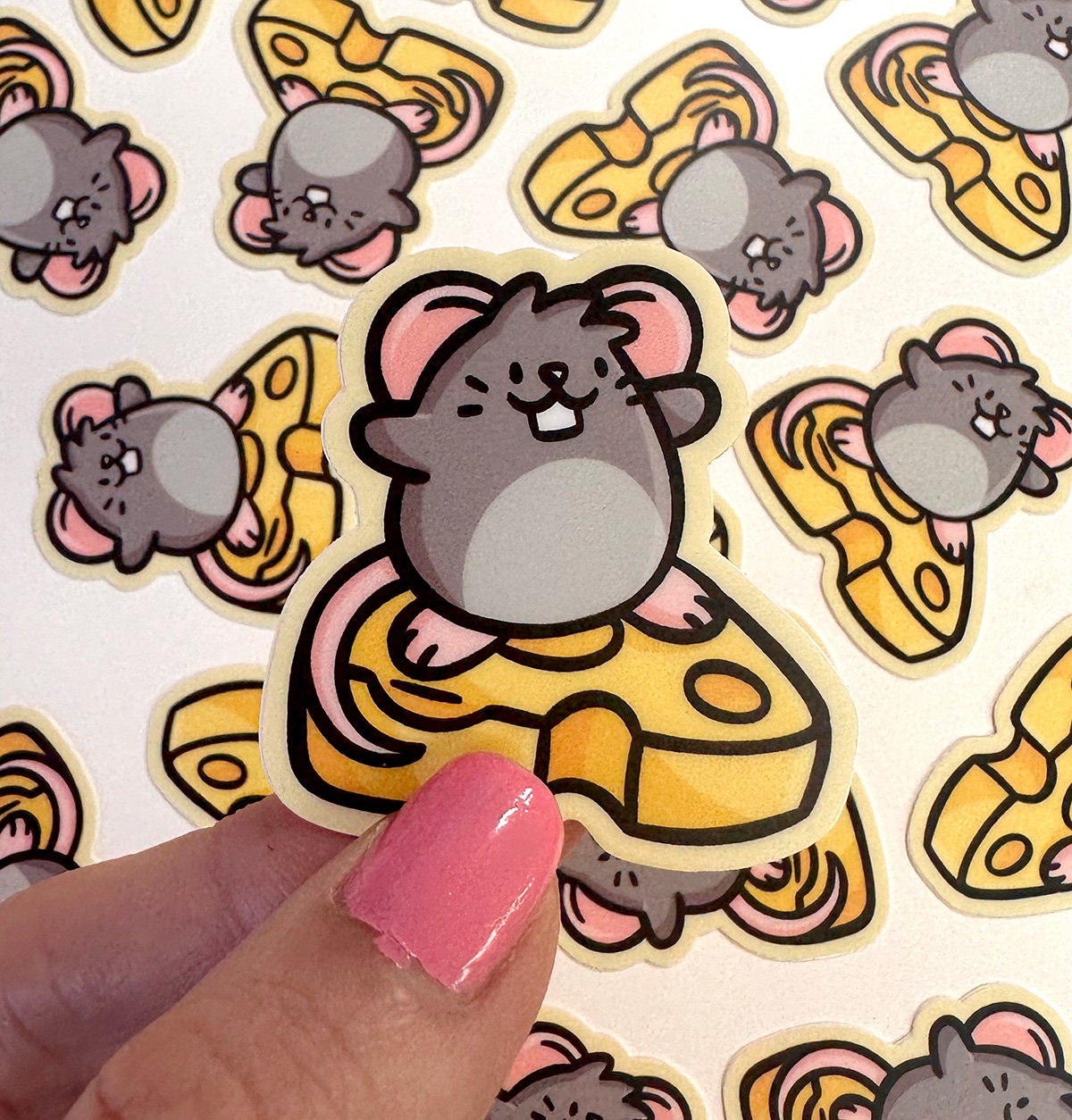 Surfing Mouse Mini Sticker