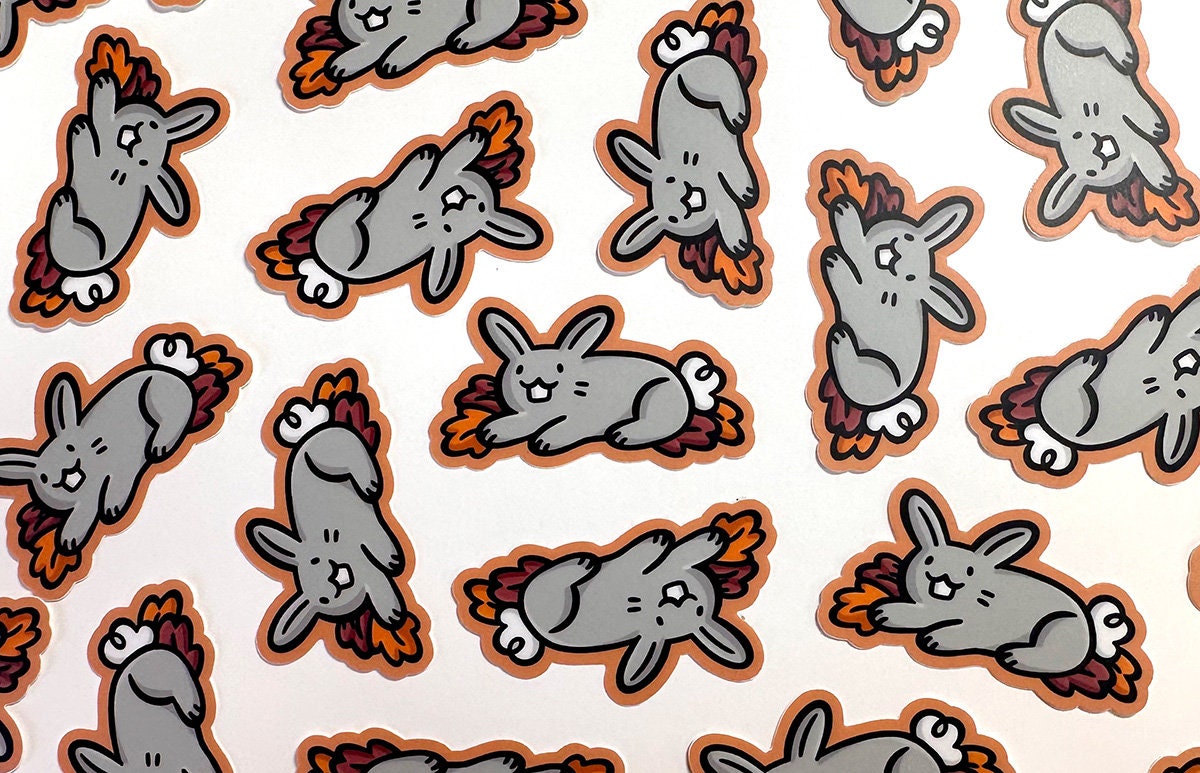 Fall Bunny Mini Sticker