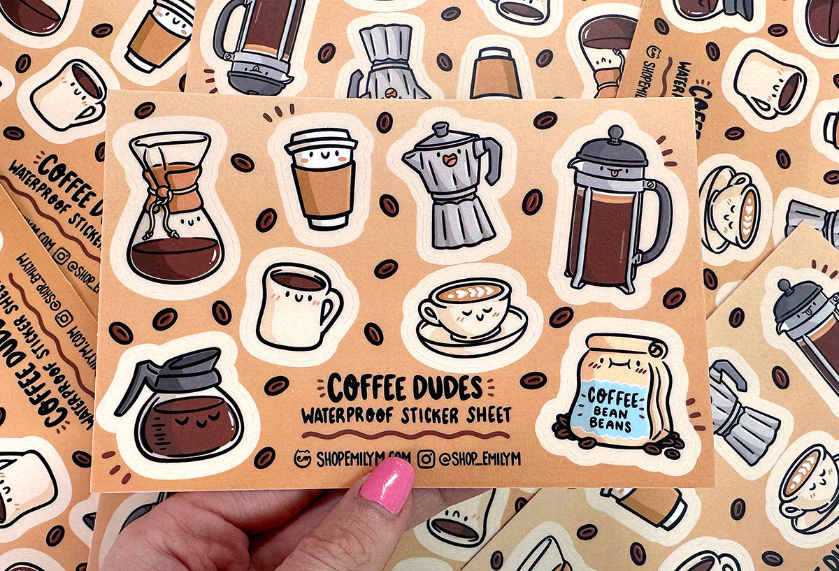 Coffee Dudes Sticker Sheet