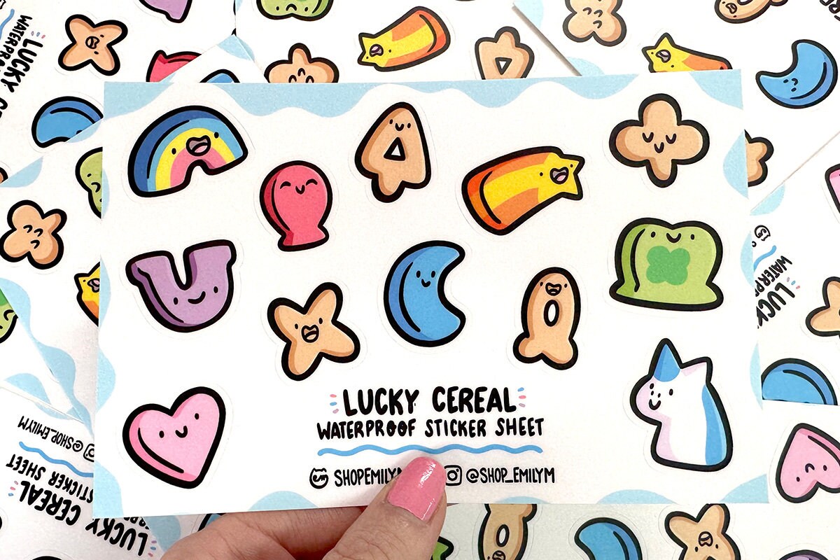 Lucky Cereal Sticker Sheet