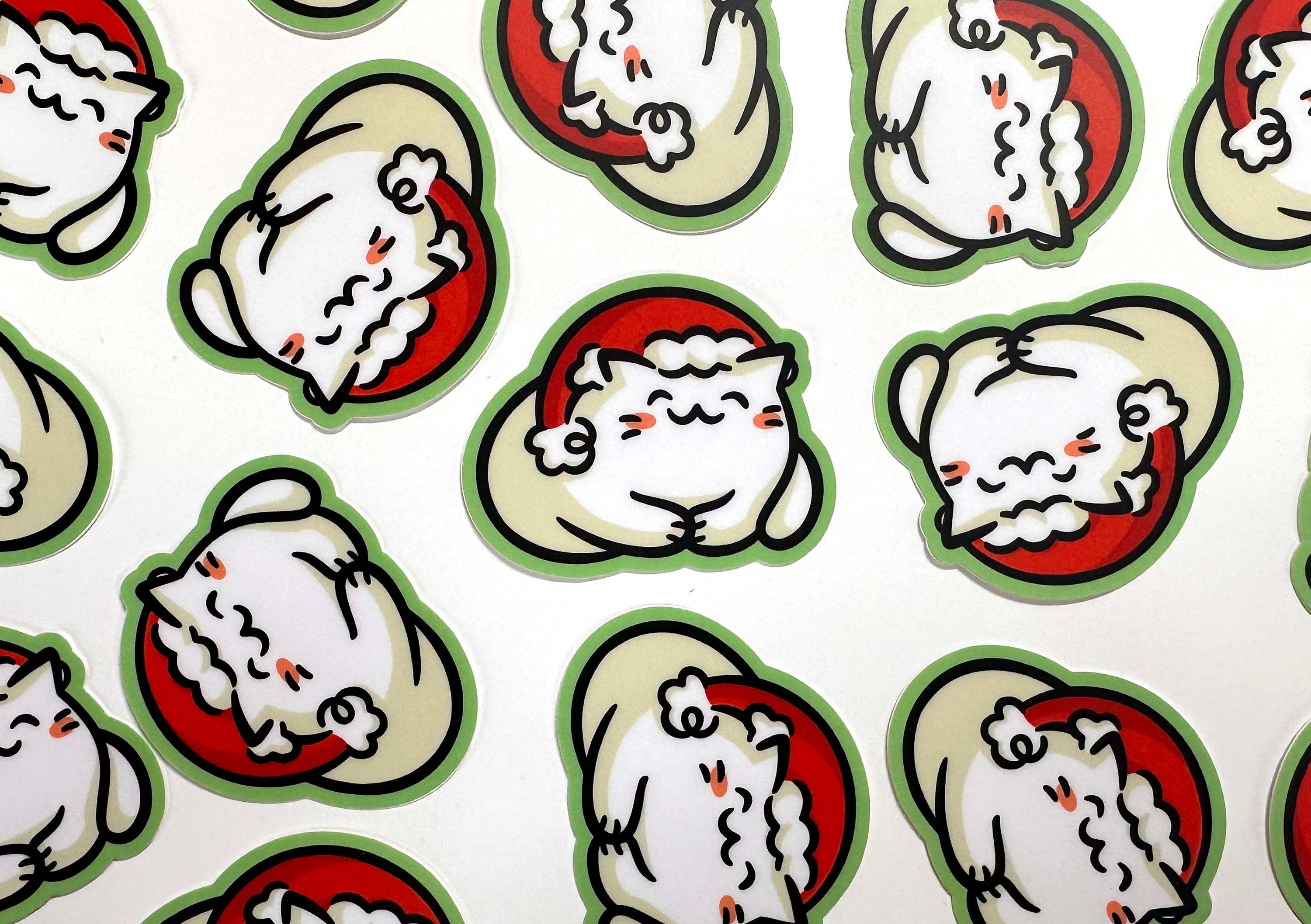 Santa Kitty Mini Sticker