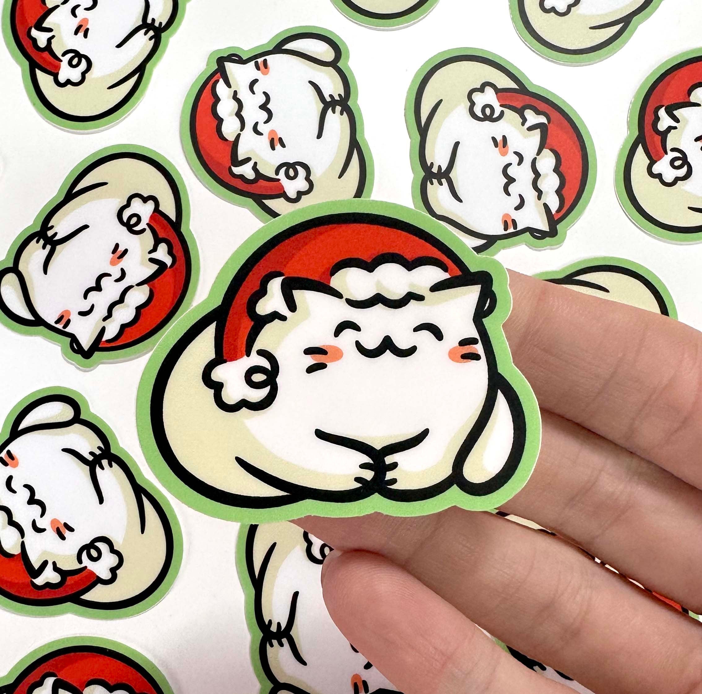 Santa Kitty Mini Sticker