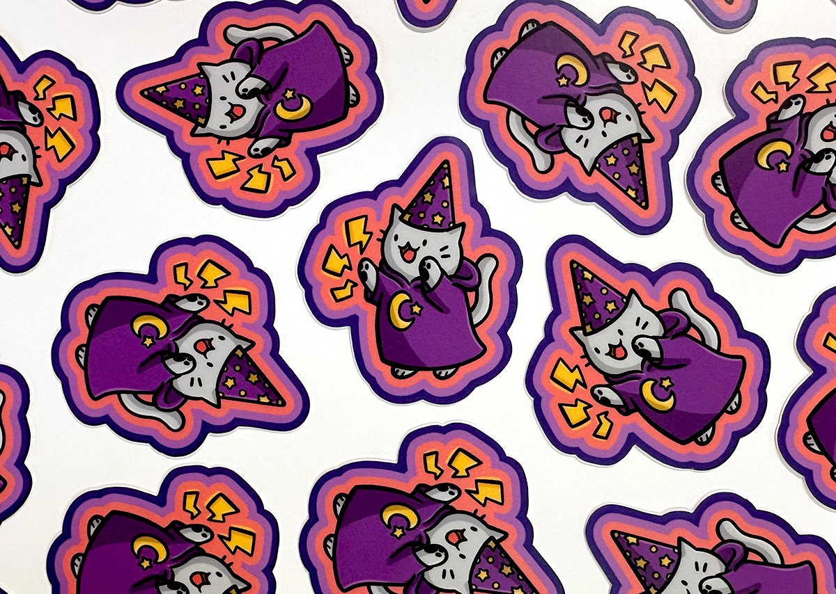 Wizard Kitty Mini Sticker