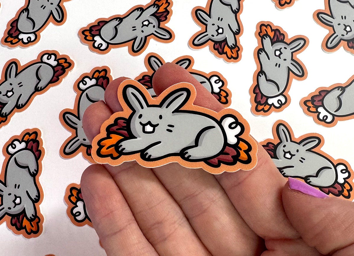 Fall Bunny Mini Sticker