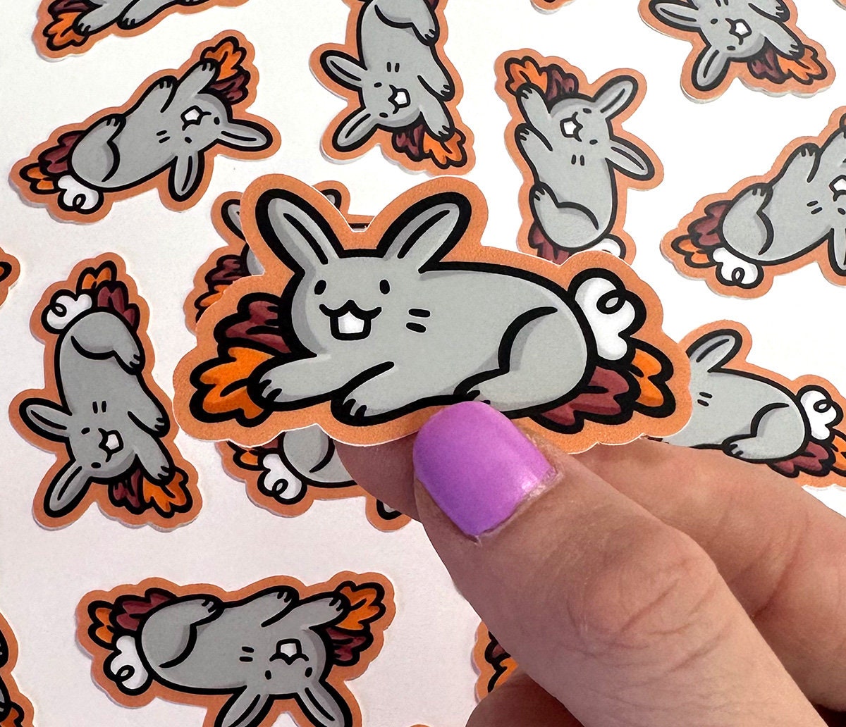Fall Bunny Mini Sticker