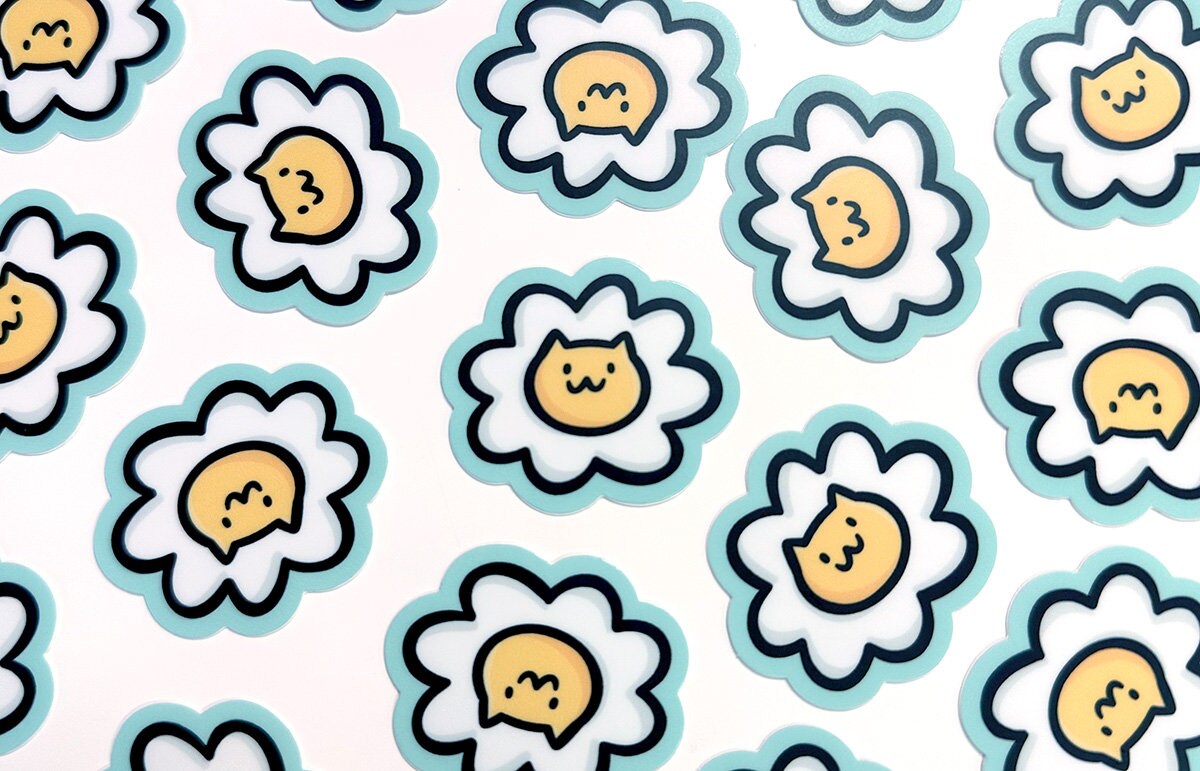 Daisy Cat Mini Sticker