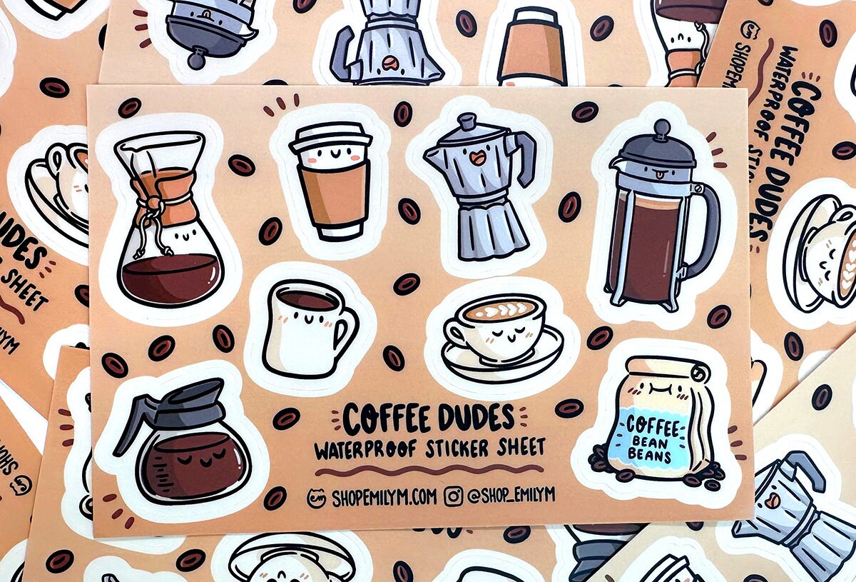 Coffee Dudes Sticker Sheet