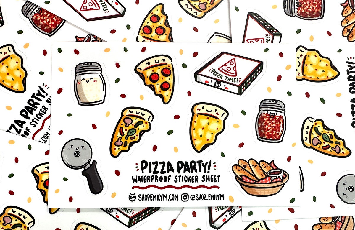 Pizza Party Sticker Sheet