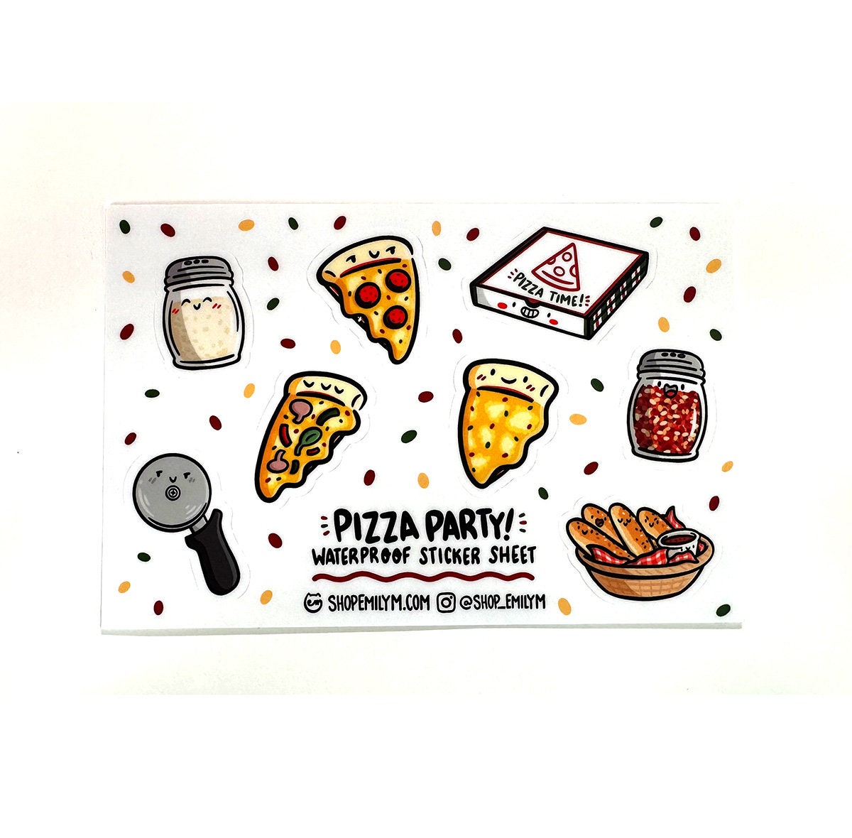 Pizza Party Sticker Sheet