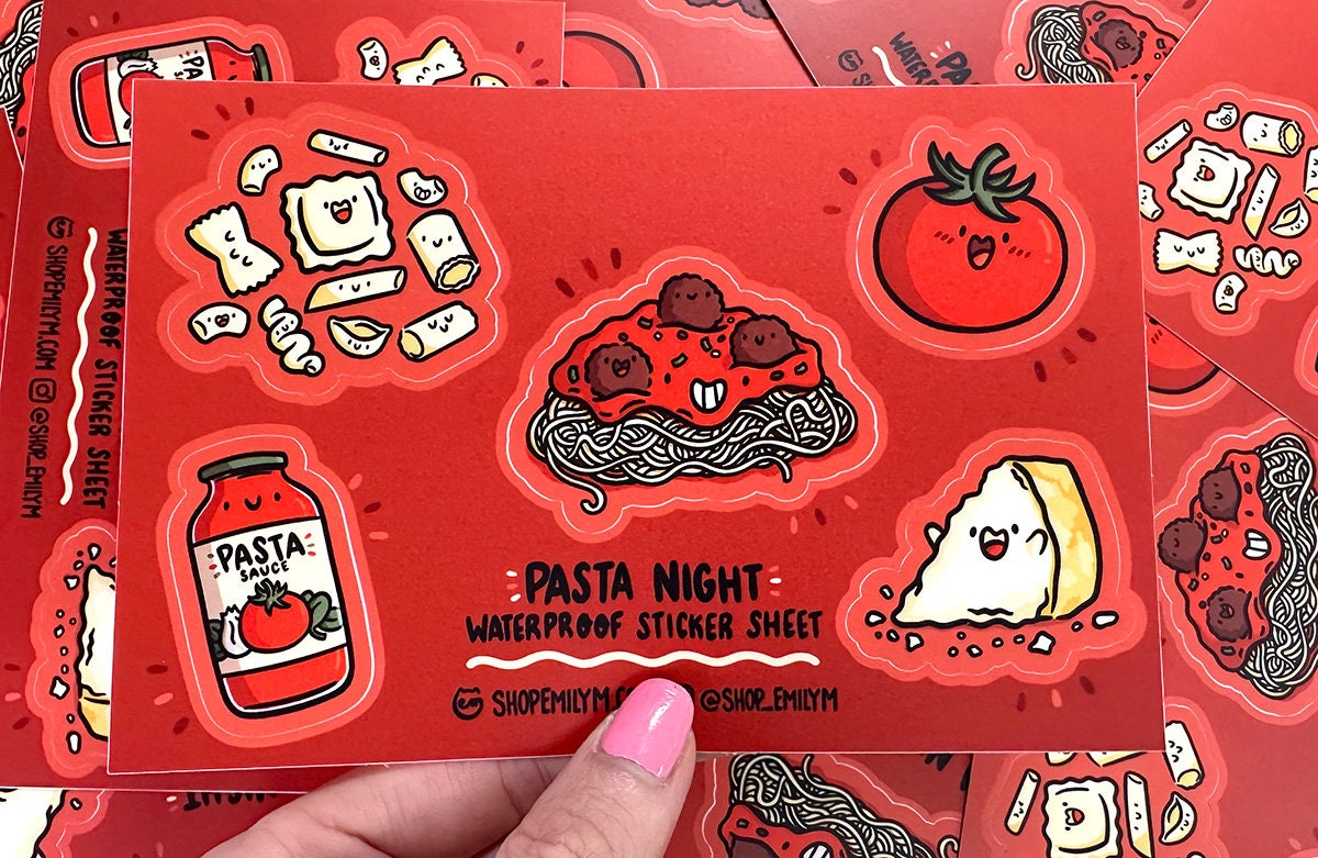 Pasta Night Sticker Sheet