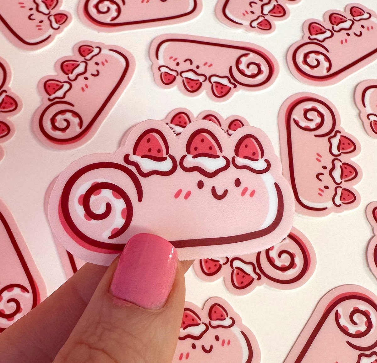 Strawberry Roll Mini Sticker