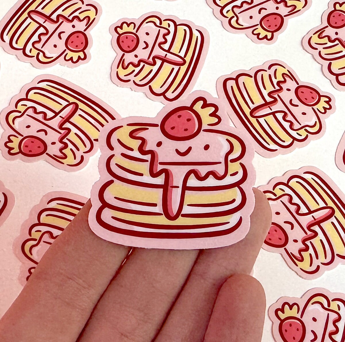 Strawberry Pancakes Mini Sticker