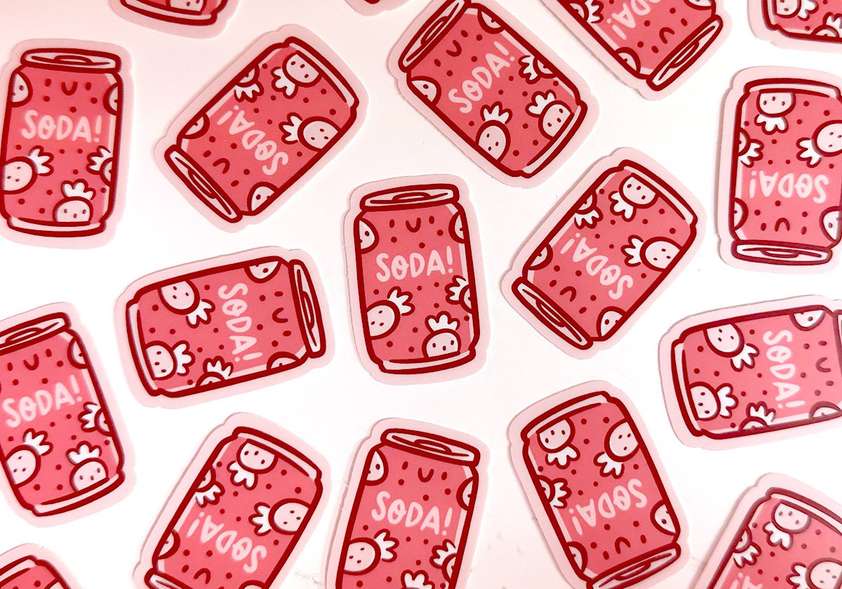 Strawberry Soda Mini Sticker