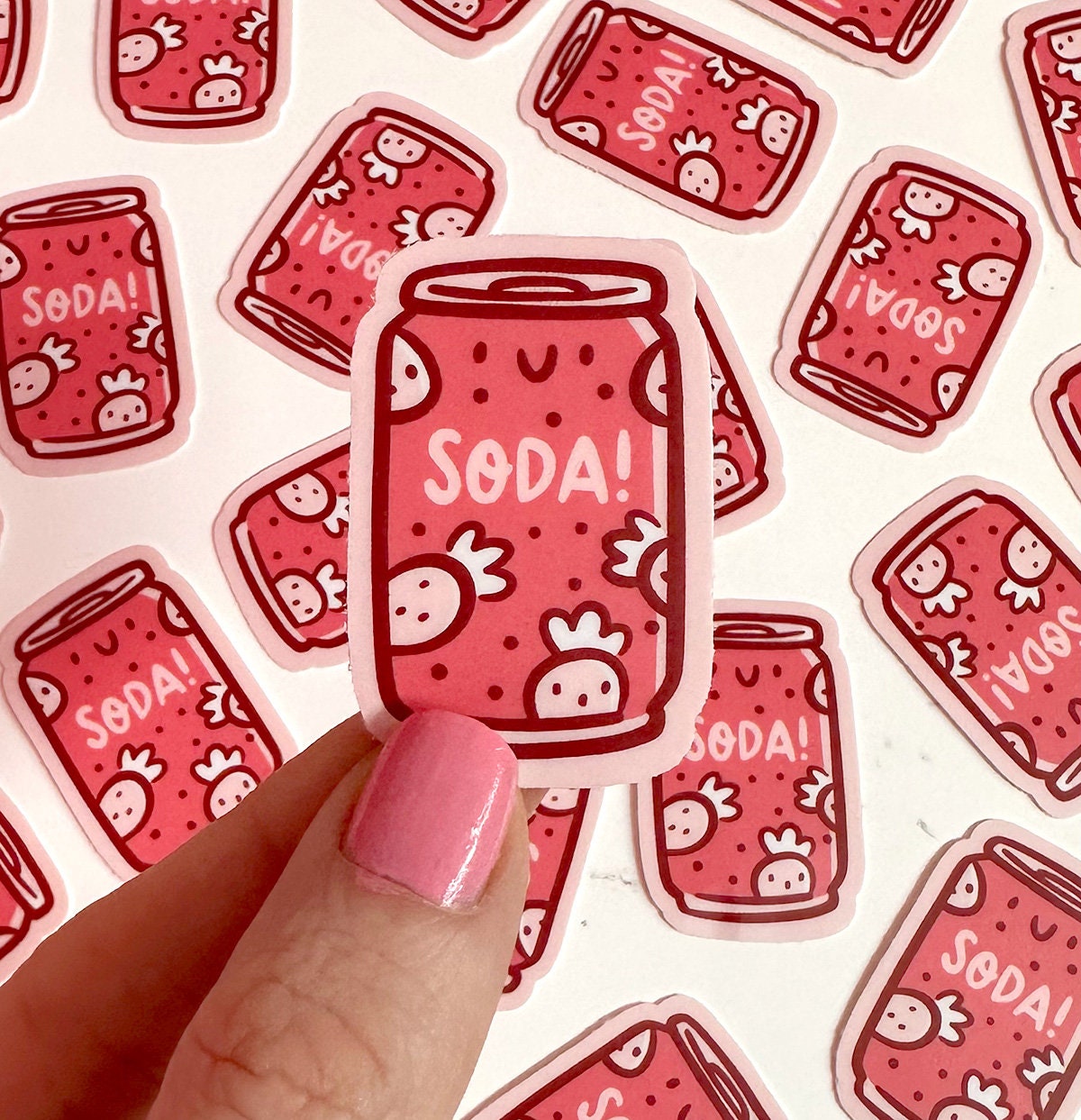 Strawberry Soda Mini Sticker