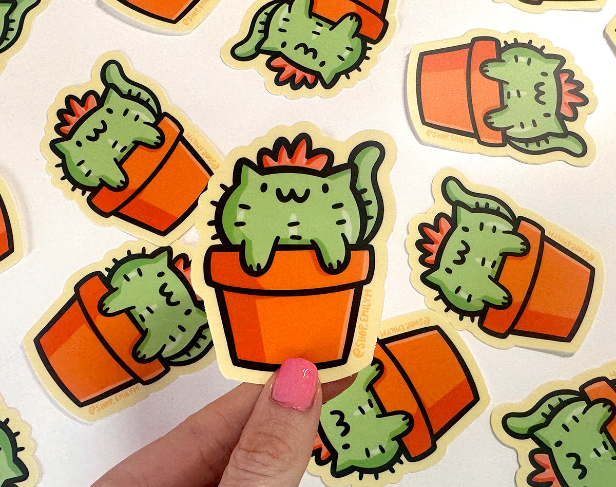 Cactus Cat Sticker