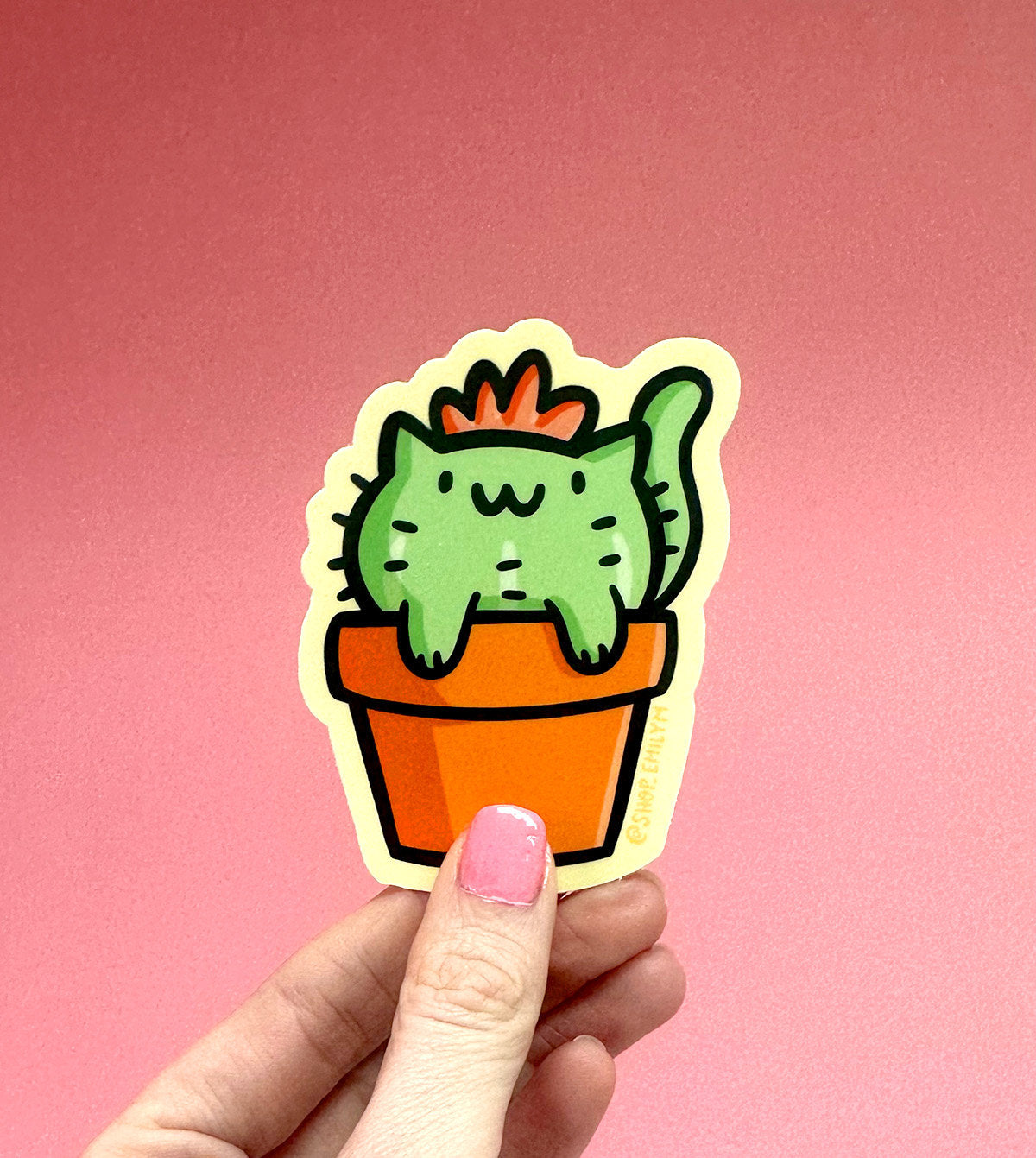 Cactus Cat Sticker